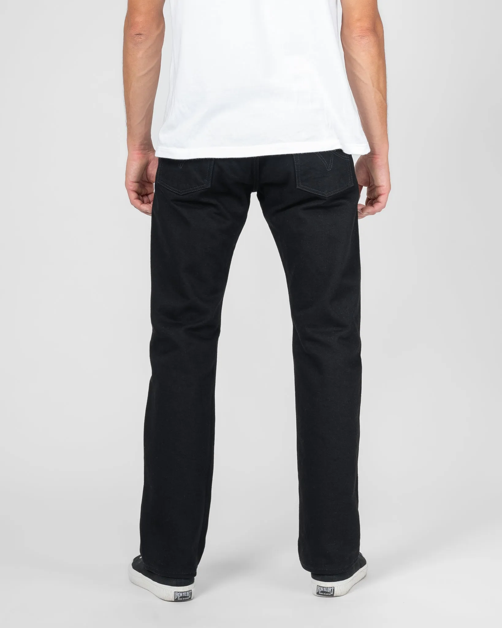 14oz Selvedge Denim Straight Cut Jeans - Black/Black sold by Iron Heart product image thumbnail 3