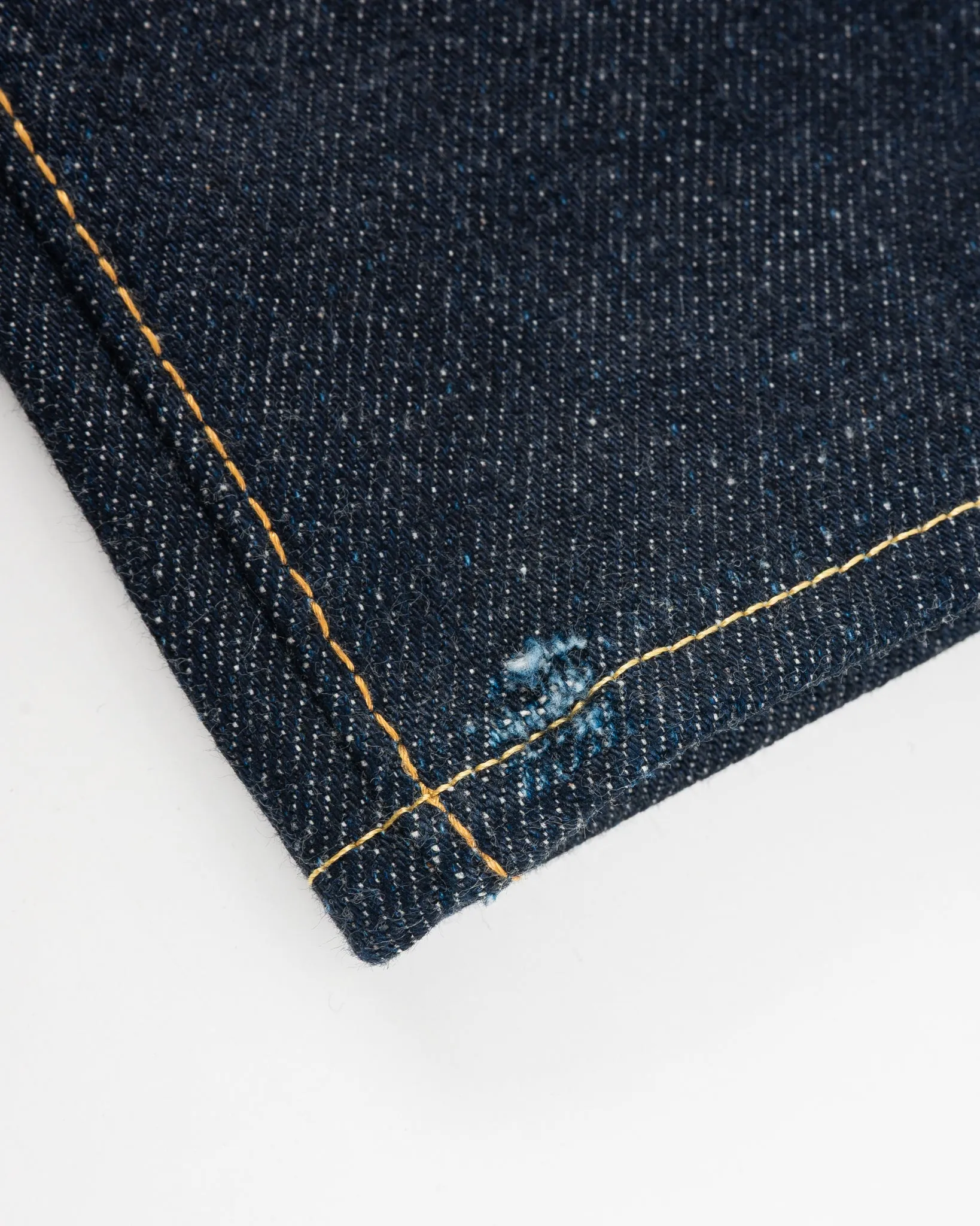 21/23oz Ultra Heavy Raw Selvedge Denim Medium/High Rise Tapered Cut Jeans - Indigo (IH-888S-UHR) Tag 38, Hemmed to 28.5" sold by Iron Heart product image thumbnail 3