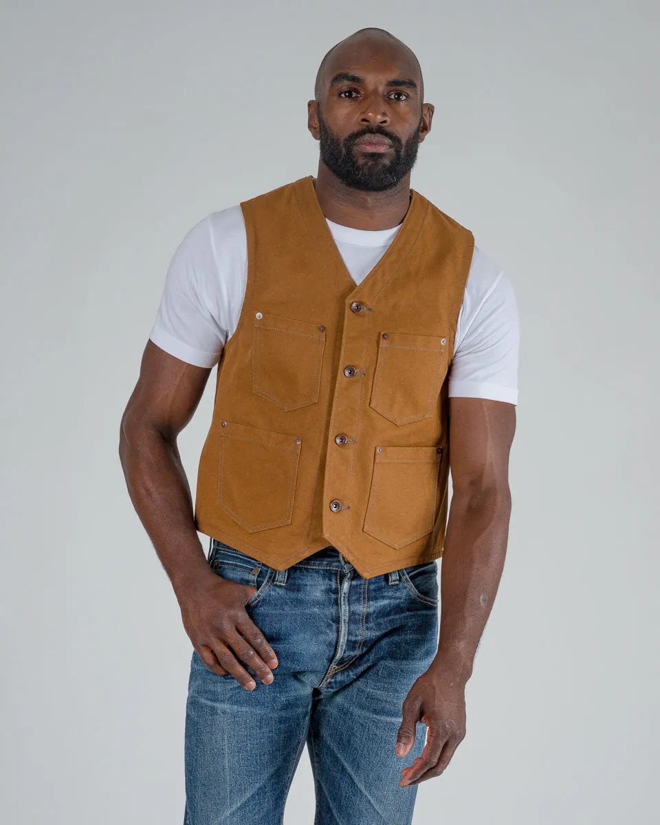 17oz Cotton Duck Work Vest - Brown sold by Iron Heart product image thumbnail 2