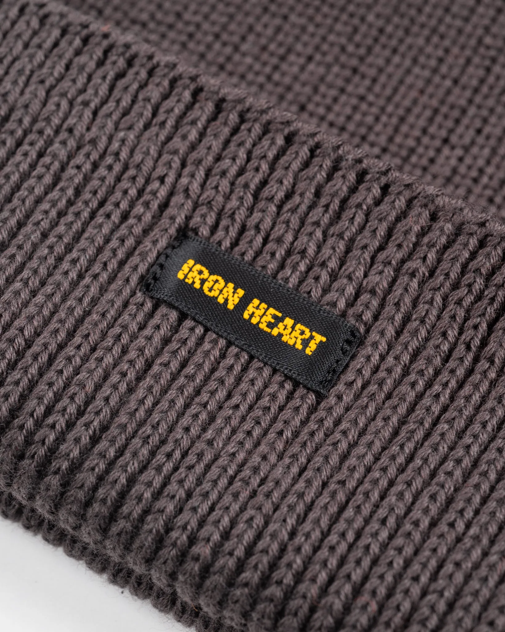 100% Cotton Ribbed Beanie - Grey sold by Iron Heart product image thumbnail 2