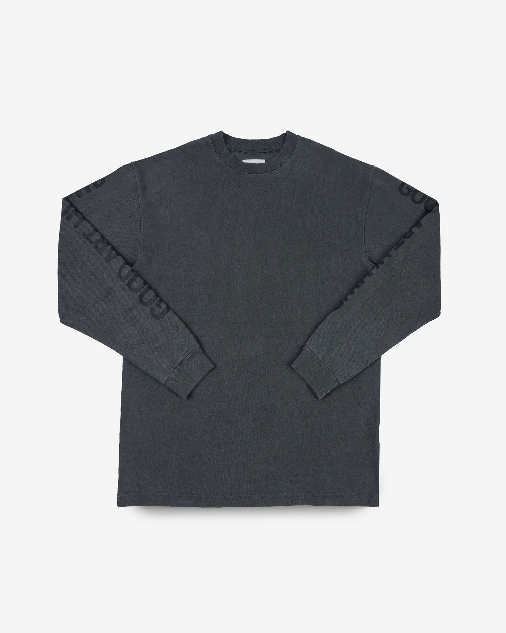 GOOD ART HLYWD Heavyweight Long Sleeve Crew Neck T-Shirt - Vintage Black sold by Iron Heart