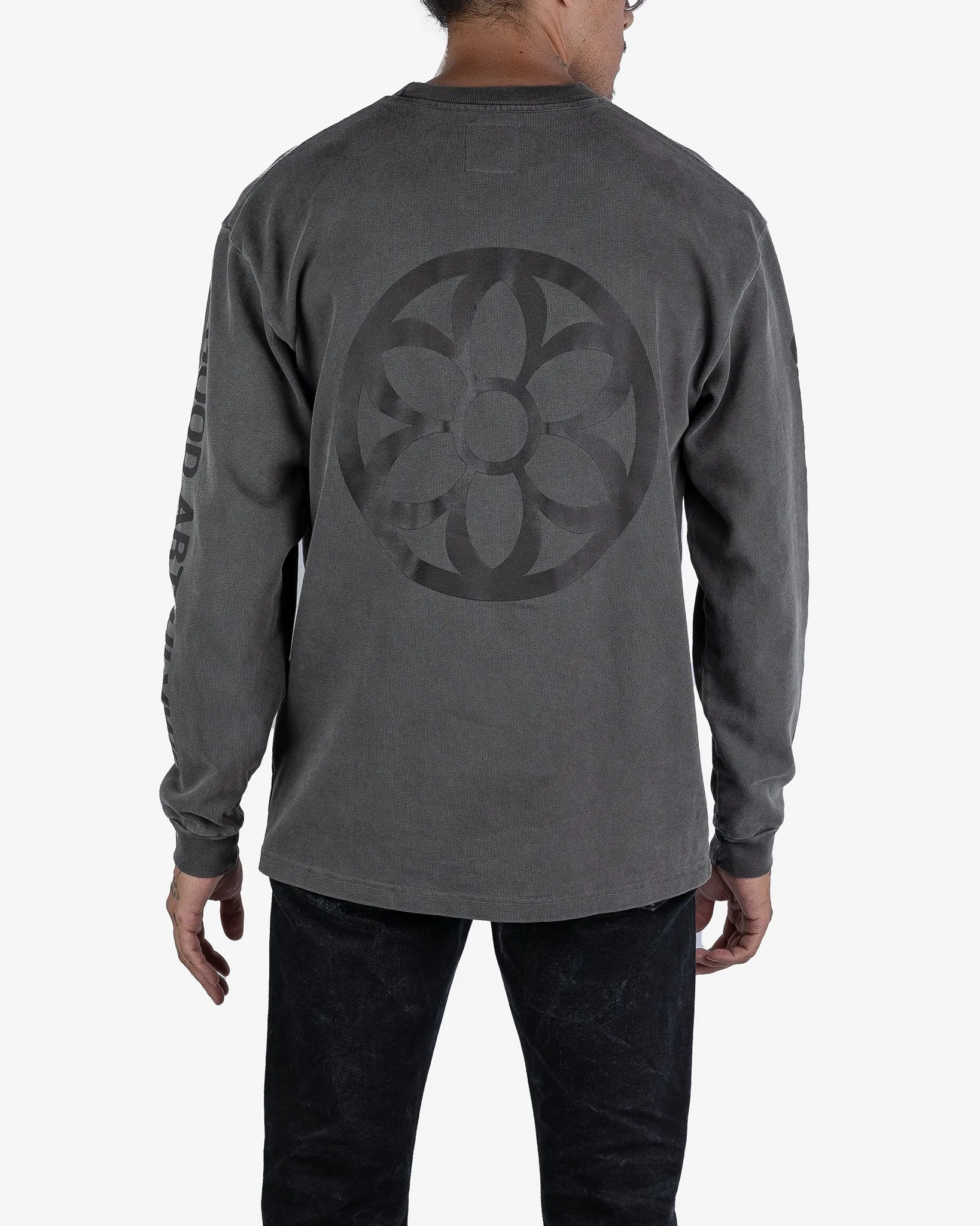 GOOD ART HLYWD Heavyweight Long Sleeve Crew Neck T-Shirt - Vintage Black sold by Iron Heart product image thumbnail 3