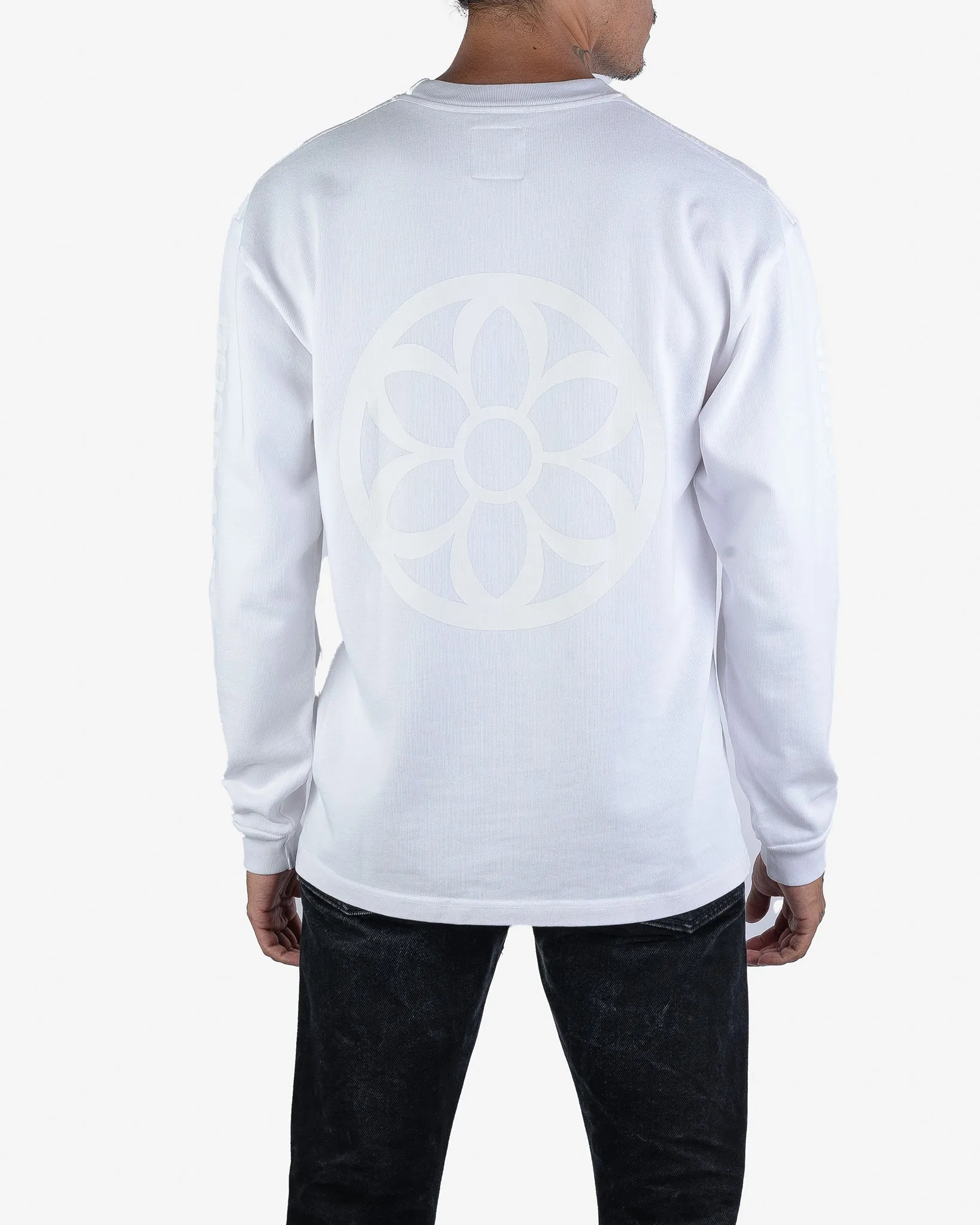 GOOD ART HLYWD Heavyweight Long Sleeve Crew Neck T-Shirt - Optic White sold by Iron Heart product image thumbnail 3