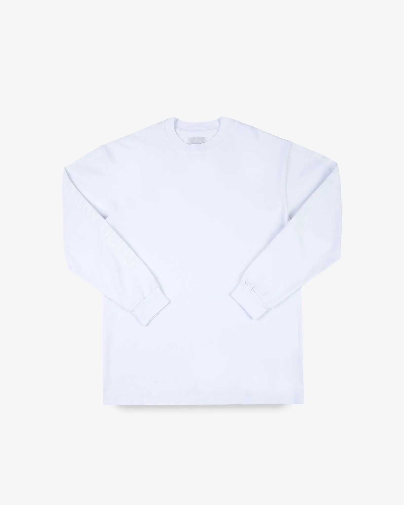 GOOD ART HLYWD Heavyweight Long Sleeve Crew Neck T-Shirt - Optic White sold by Iron Heart