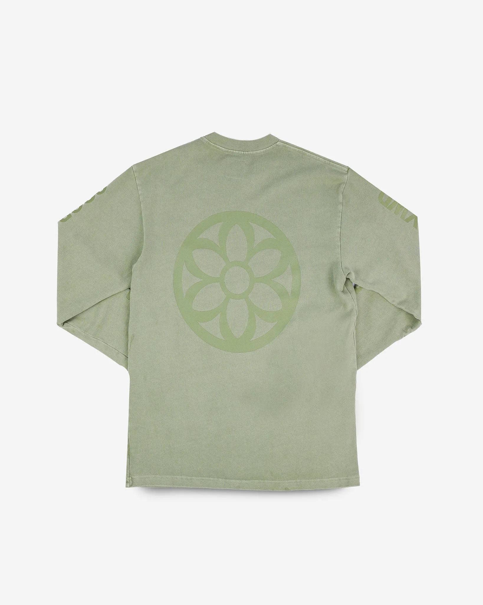 GOOD ART HLYWD Heavyweight Long Sleeve Crew Neck T-Shirt - Sage Green sold by Iron Heart product image thumbnail 4