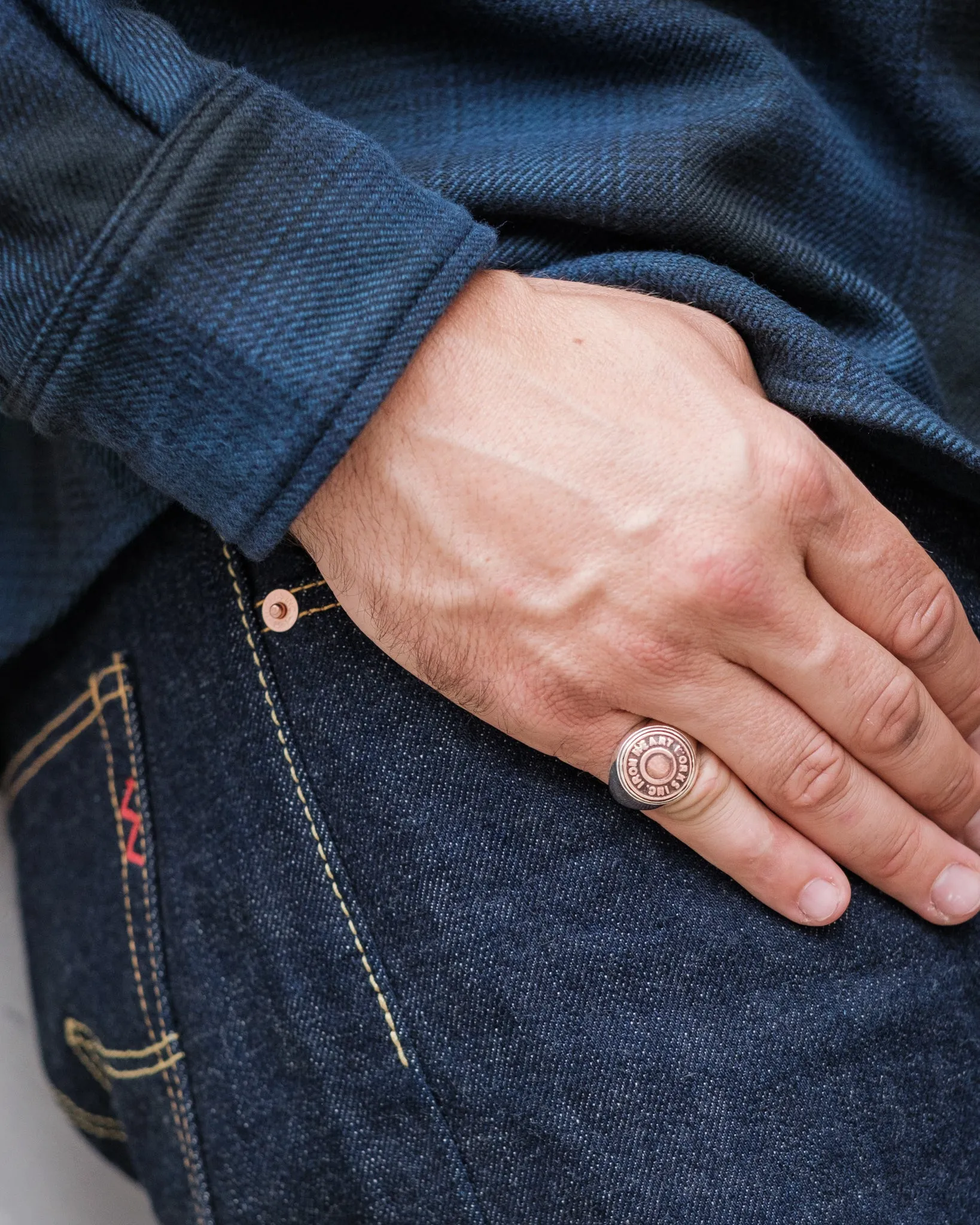 Iron Heart 0.925 Sterling Silver Button Ring sold by Iron Heart product image thumbnail 2