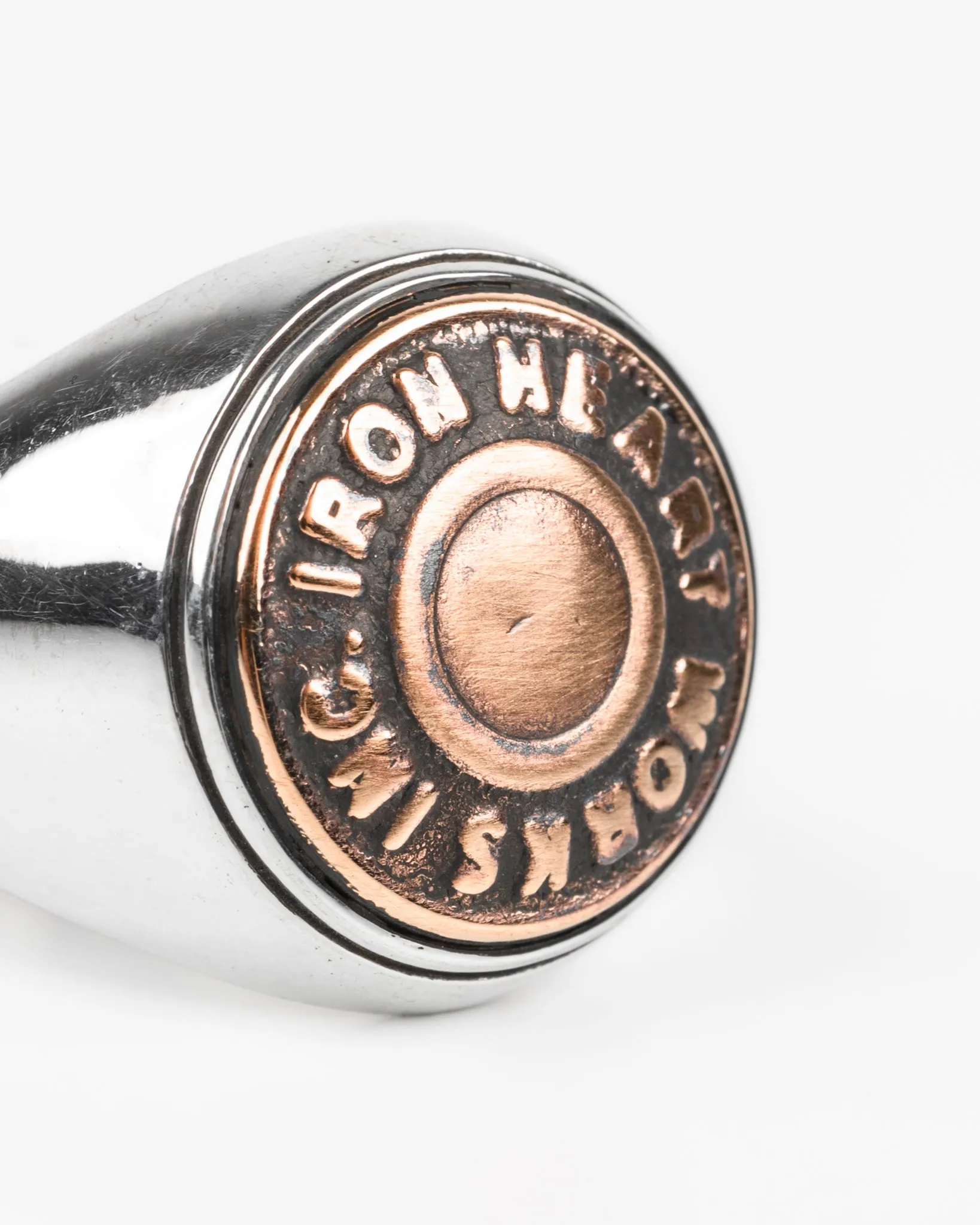 Iron Heart 0.925 Sterling Silver Button Ring sold by Iron Heart product image thumbnail 3