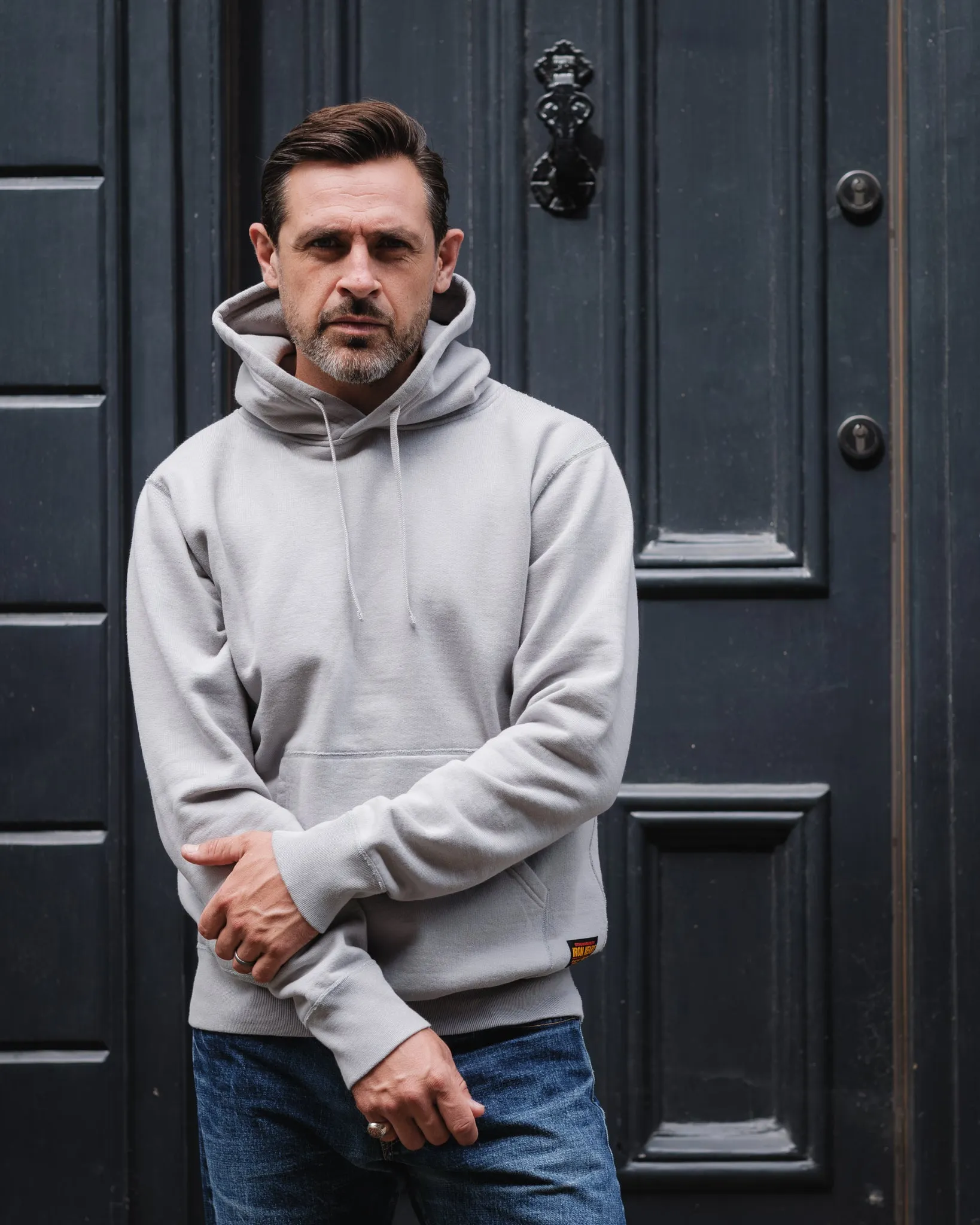 14oz Ultra Heavyweight Loopwheel Cotton Hoodie - Grey sold by Iron Heart product image thumbnail 4