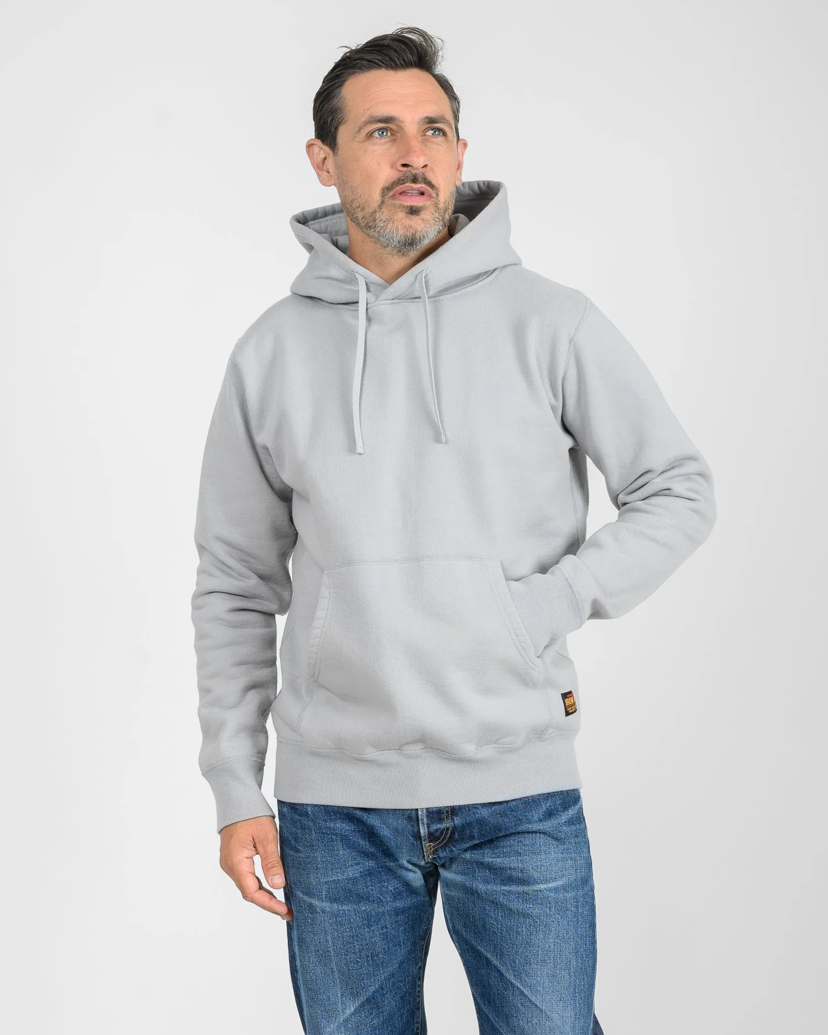14oz Ultra Heavyweight Loopwheel Cotton Hoodie - Grey sold by Iron Heart product image thumbnail 2