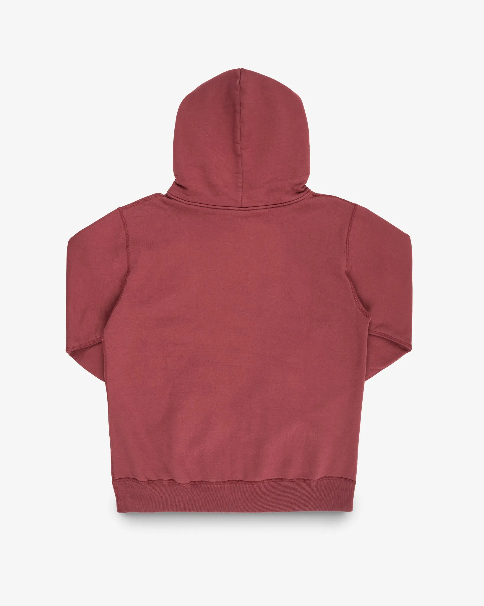 14oz Ultra Heavyweight Loopwheel Cotton Hoodie - Burgundy sold by Iron Heart product image thumbnail 5