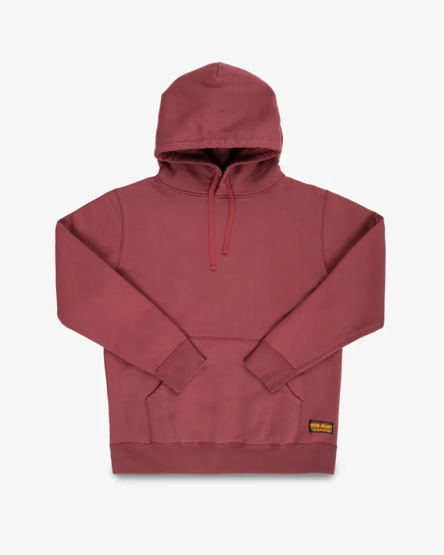 14oz Ultra Heavyweight Loopwheel Cotton Hoodie - Burgundy made by Iron Heart
