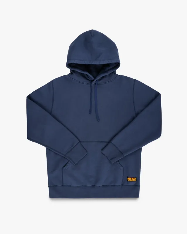 14oz Ultra Heavyweight Loopwheel Cotton Hoodie - Navy made by Iron Heart