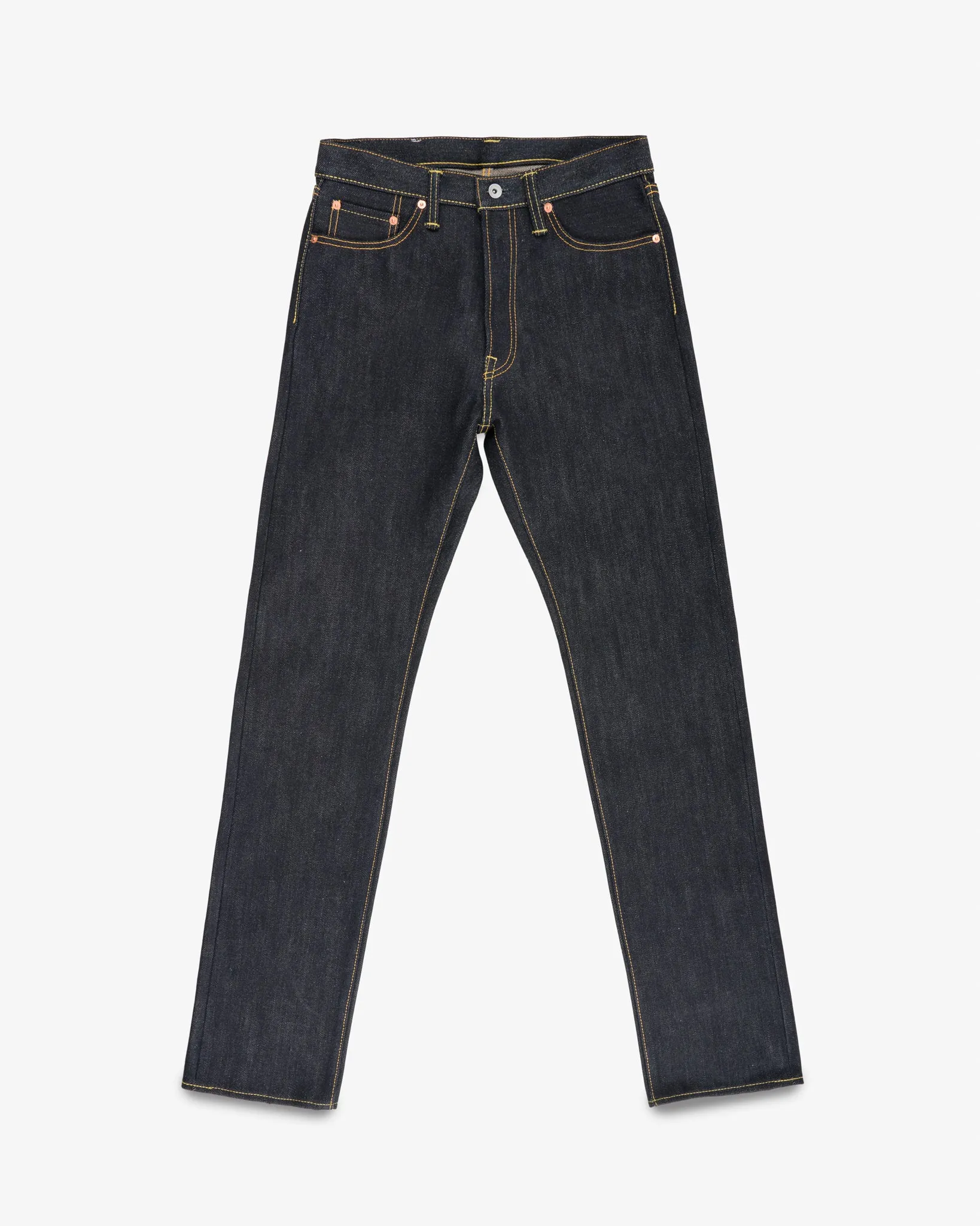 25oz Selvedge Denim Relaxed Tapered Cut Jeans - Indigo sold by Iron Heart