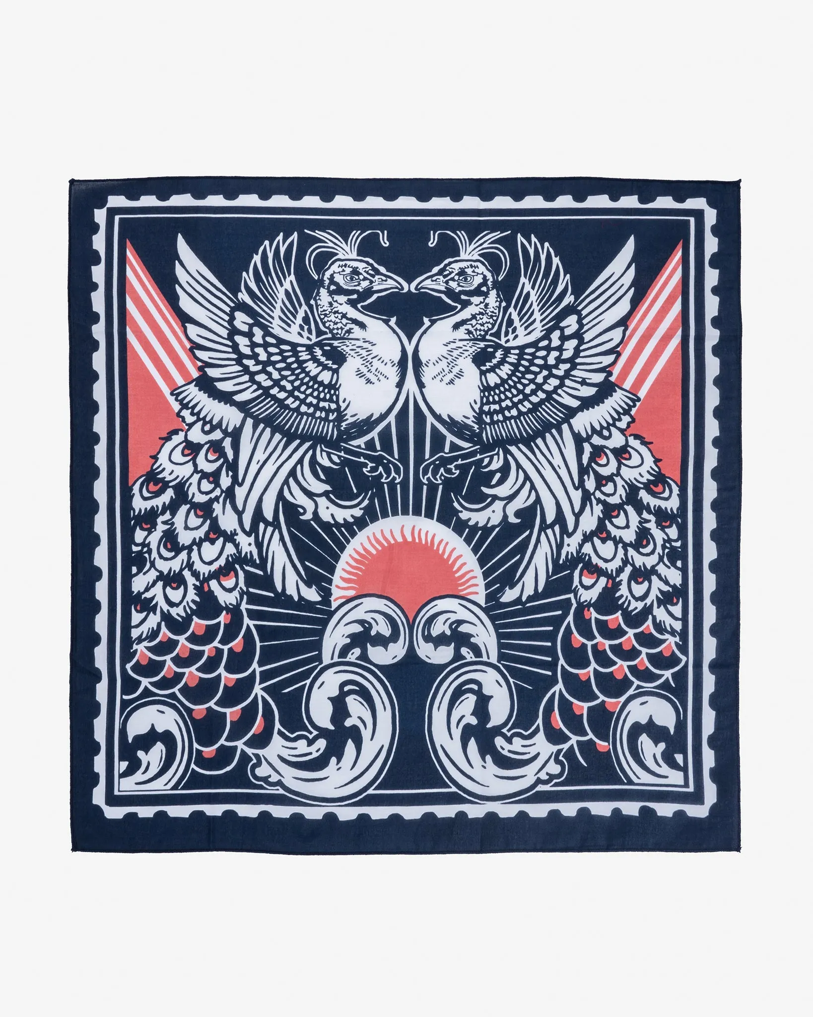 Felix Green Organic Cotton "Hera and Juno II" Bandana - Navy sold by Iron Heart