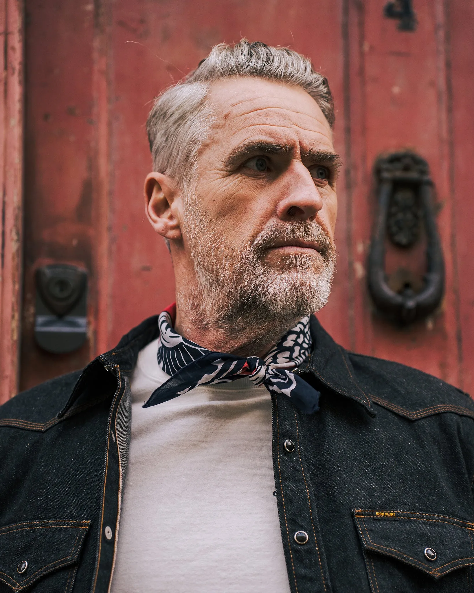 Felix Green Organic Cotton "Hera and Juno II" Bandana - Navy sold by Iron Heart product image thumbnail 2