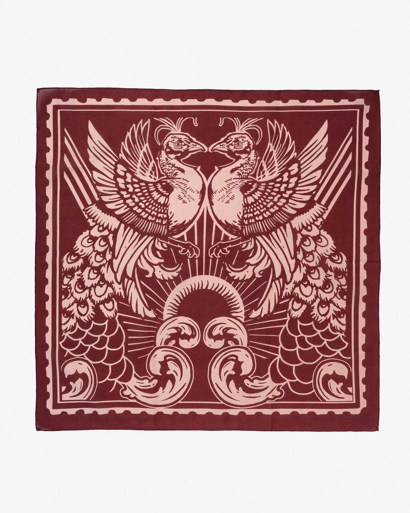 Felix Green Organic Cotton "Hera and Juno I" Bandana - Red sold by Iron Heart