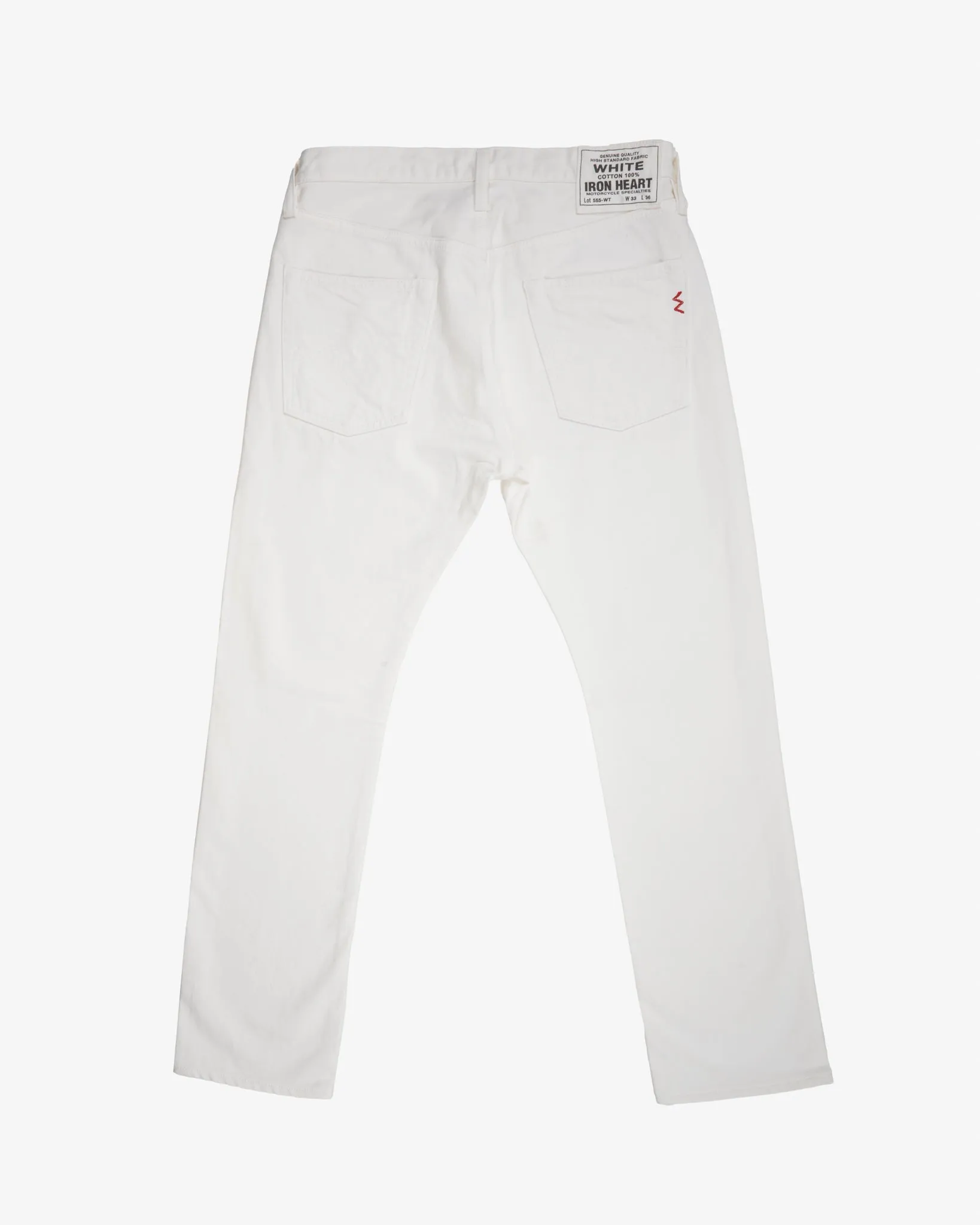 13.5oz Denim Super Slim Cut Jeans - White (IH-555-WT) Tag 33, Hemmed to 30.2" sold by Iron Heart product image thumbnail 2
