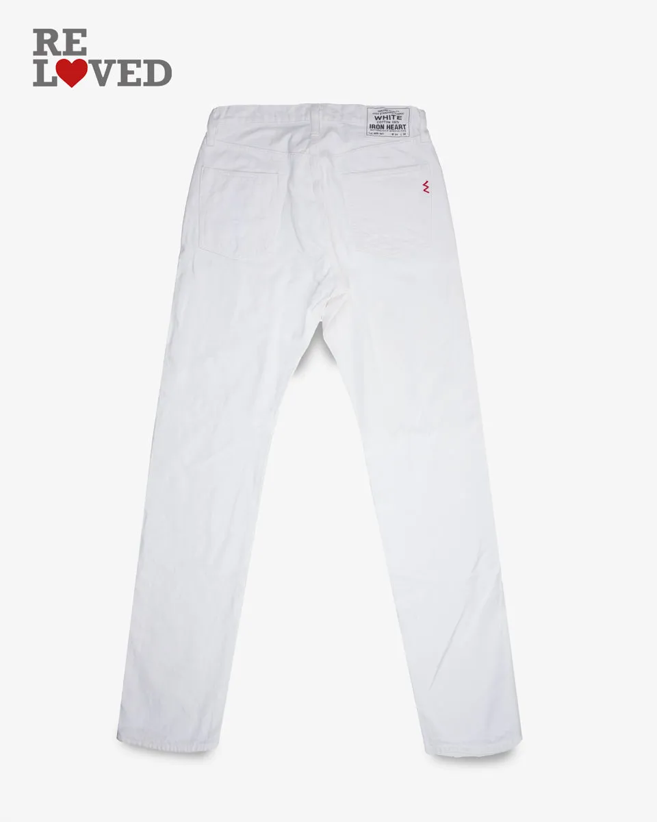 13.5oz Denim Medium/High Rise Tapered Cut Jeans - White (IH-888-WT) Tag 34, Hemmed to 36.0" sold by Iron Heart product image thumbnail 2