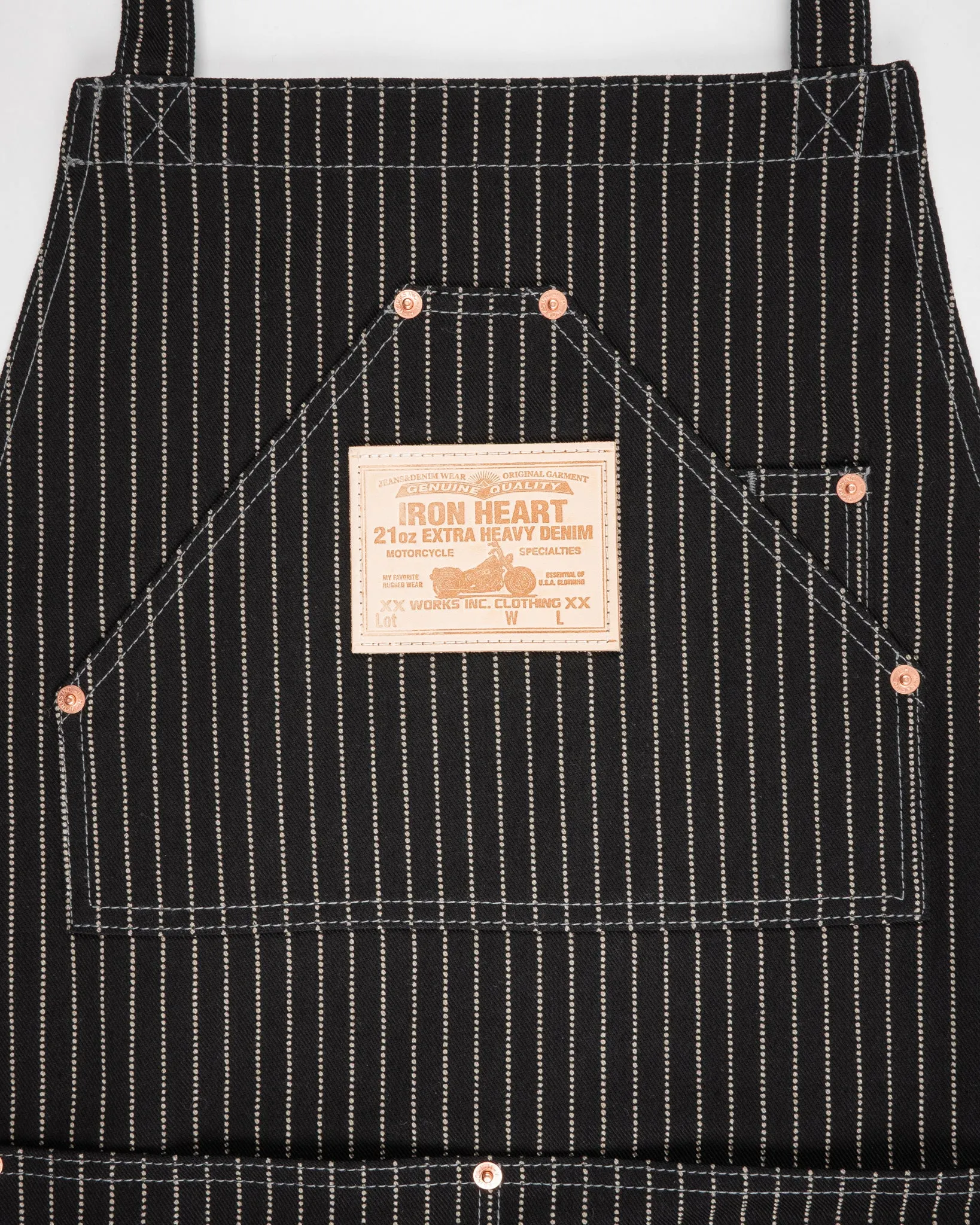 12oz Wabash Apron - Black sold by Iron Heart product image thumbnail 5