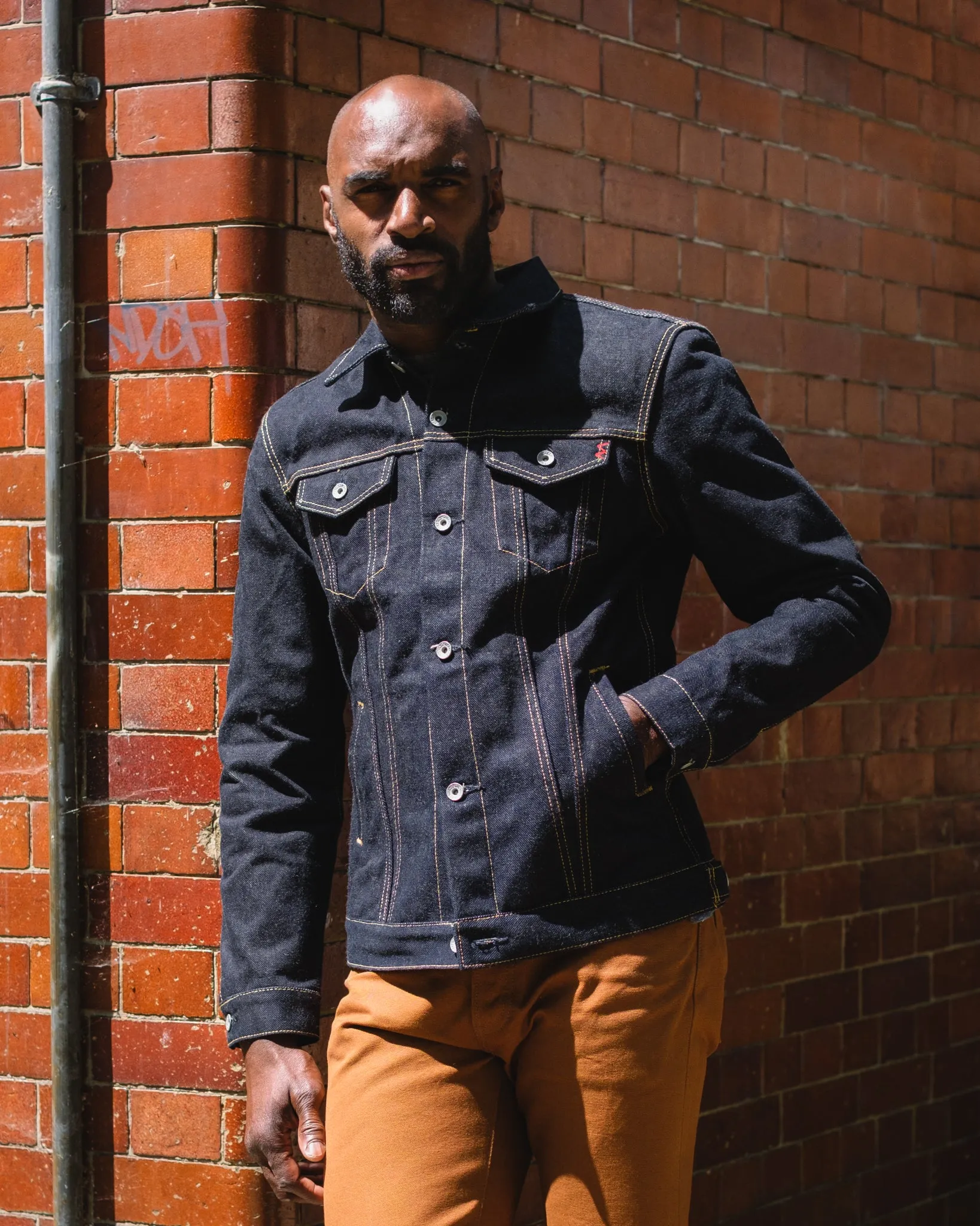 19oz Left-Hand Twill Selvedge Denim Type III Jacket - Indigo sold by Iron Heart product image thumbnail 3