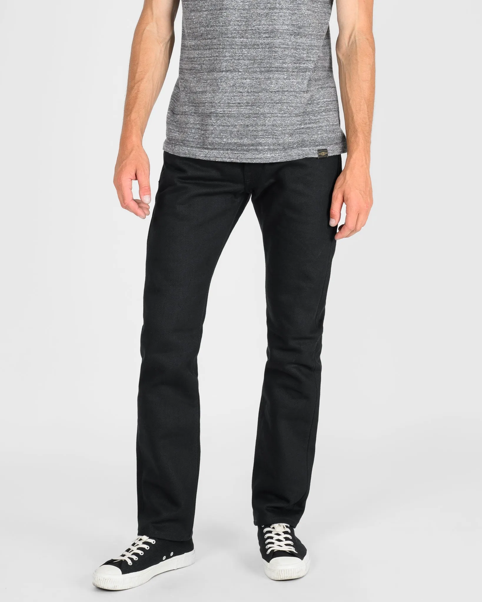 21oz Selvedge Denim Slim Tapered Cut Jeans - Superblack Non-Fade sold by Iron Heart product image thumbnail 2