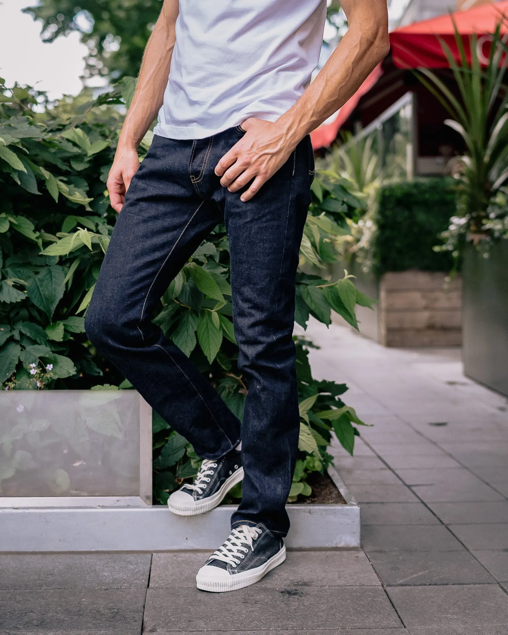 14oz Selvedge Denim Slim Cut Jeans - Indigo sold by Iron Heart product image thumbnail 3