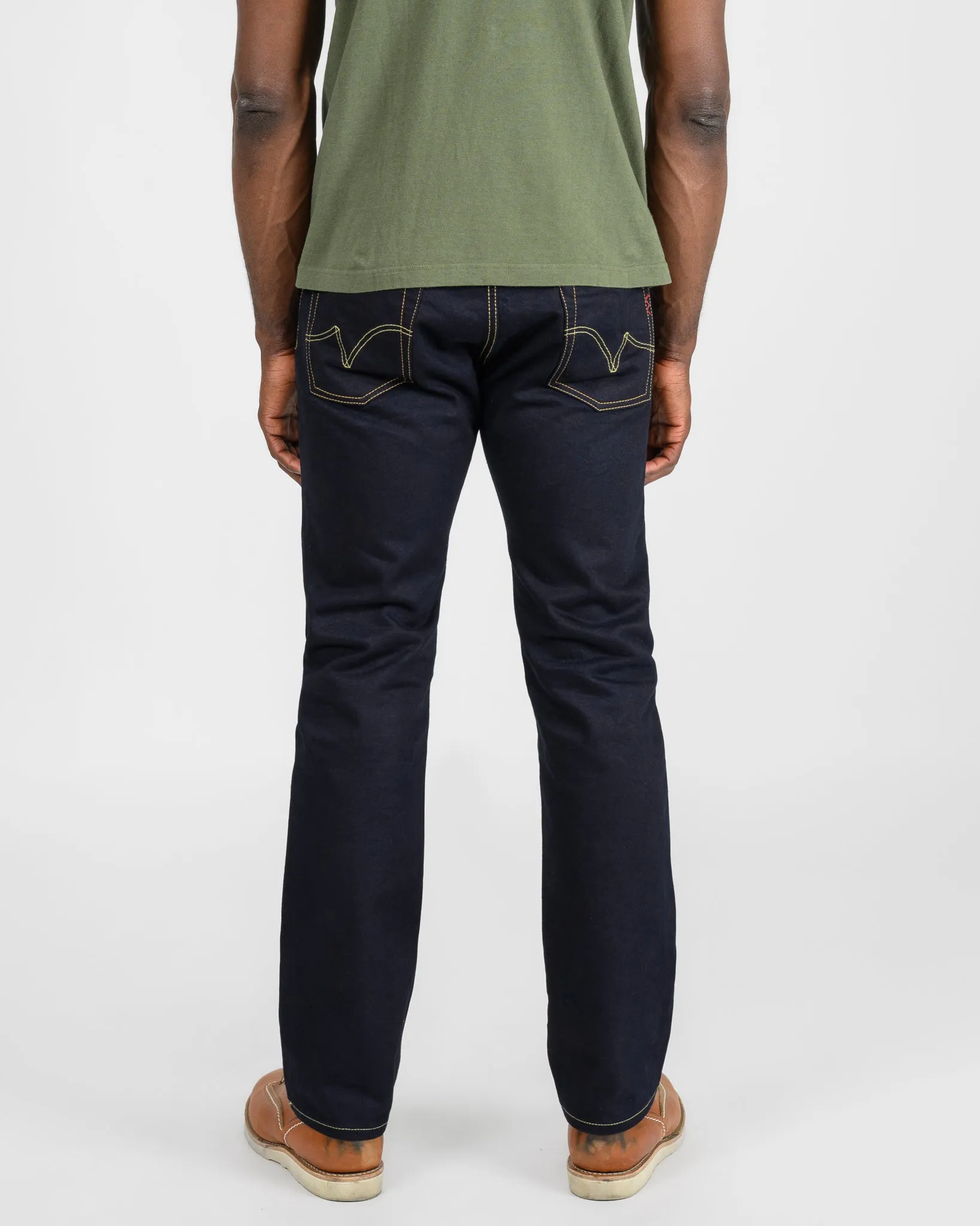 14oz Selvedge Denim Slim Straight Cut Jeans - Indigo/Black sold by Iron Heart product image thumbnail 3