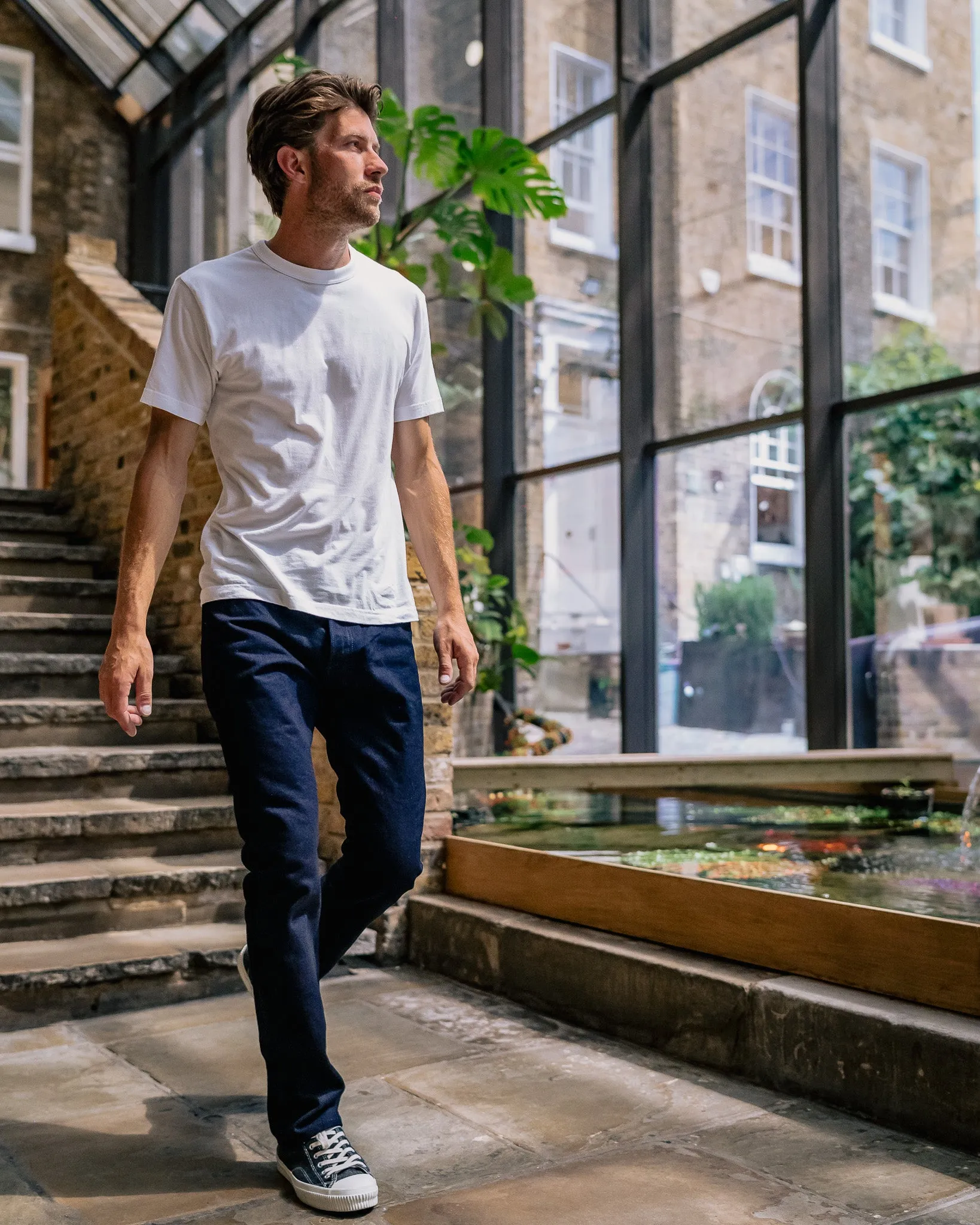 14oz Selvedge Denim Slim Cut Jeans - Indigo/Black sold by Iron Heart product image thumbnail 4