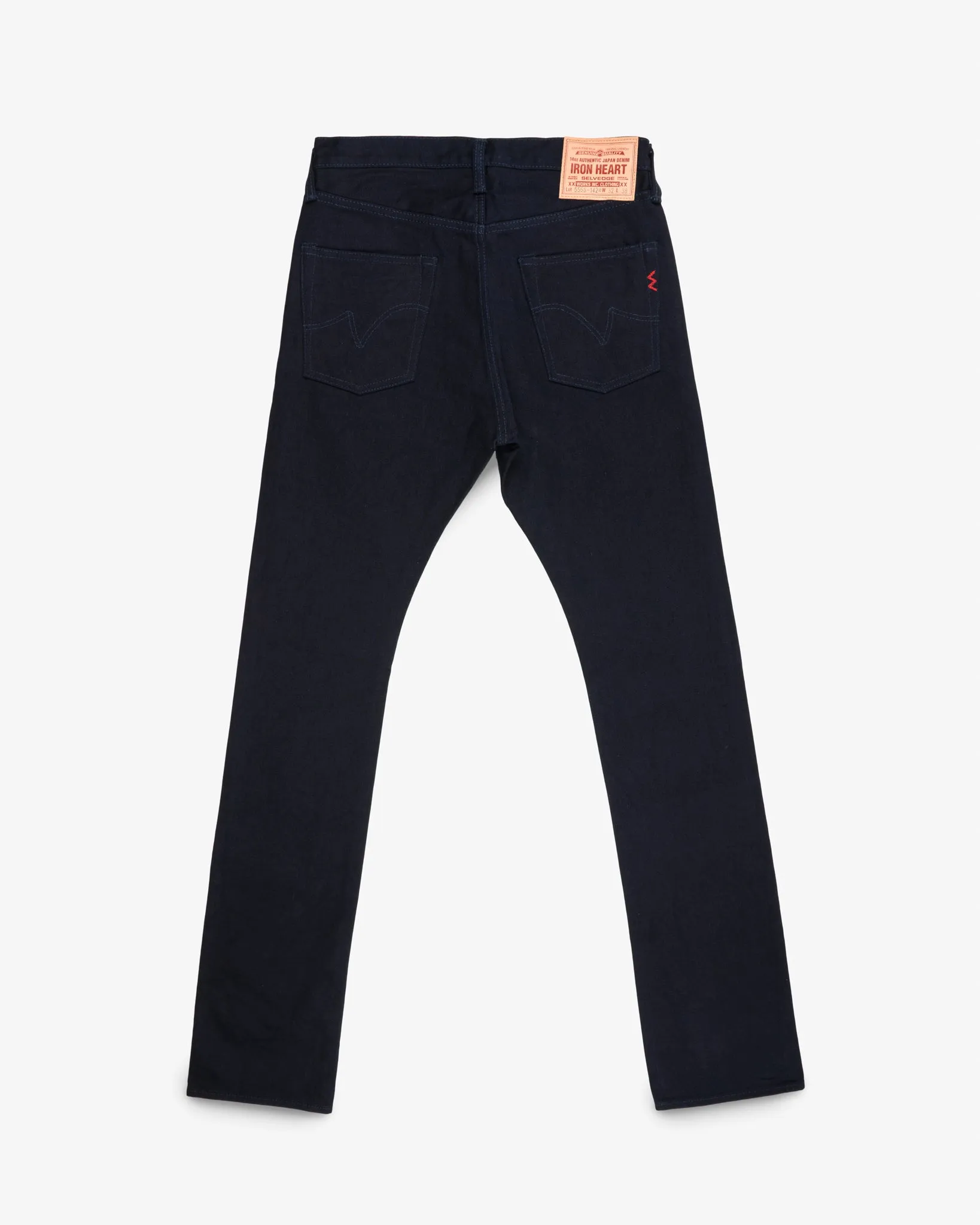 14oz Selvedge Denim Slim Cut Jeans - Indigo/Black sold by Iron Heart product image thumbnail 5