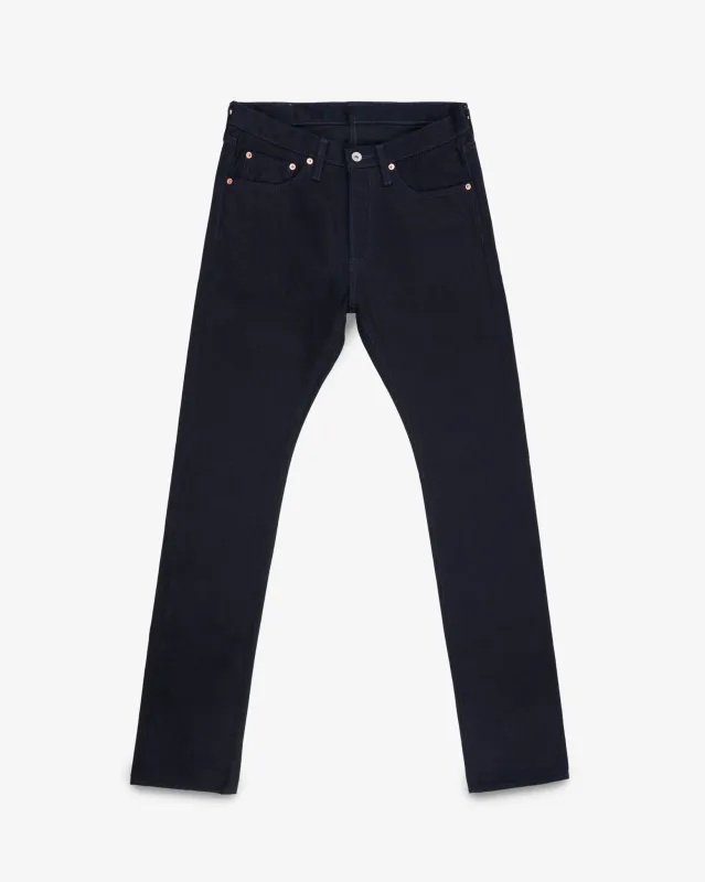 14oz Selvedge Denim Slim Cut  Jeans - Indigo/Black sold by Iron Heart