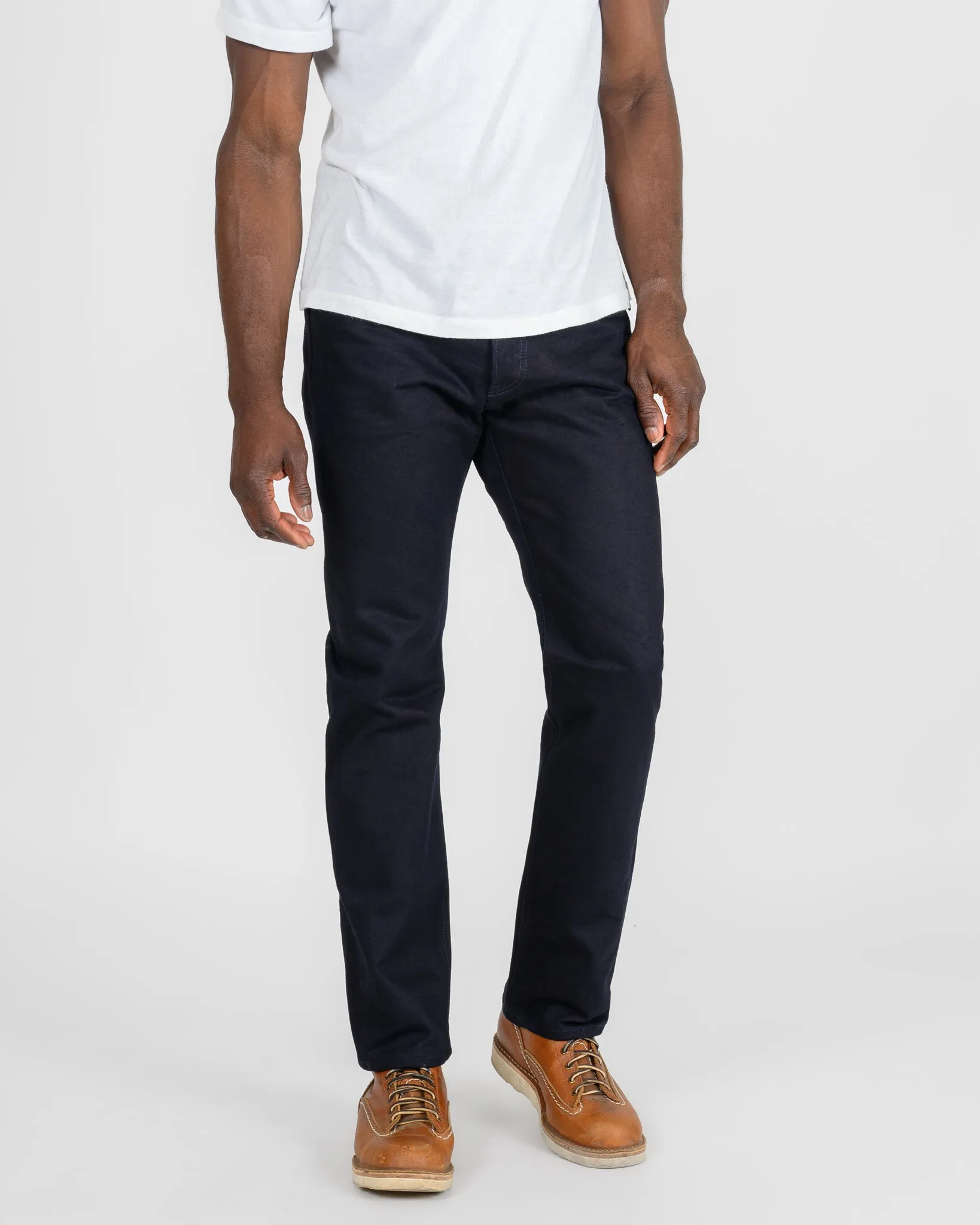 14oz Selvedge Denim Relaxed Tapered Cut Jeans - Indigo/Black sold by Iron Heart product image thumbnail 2