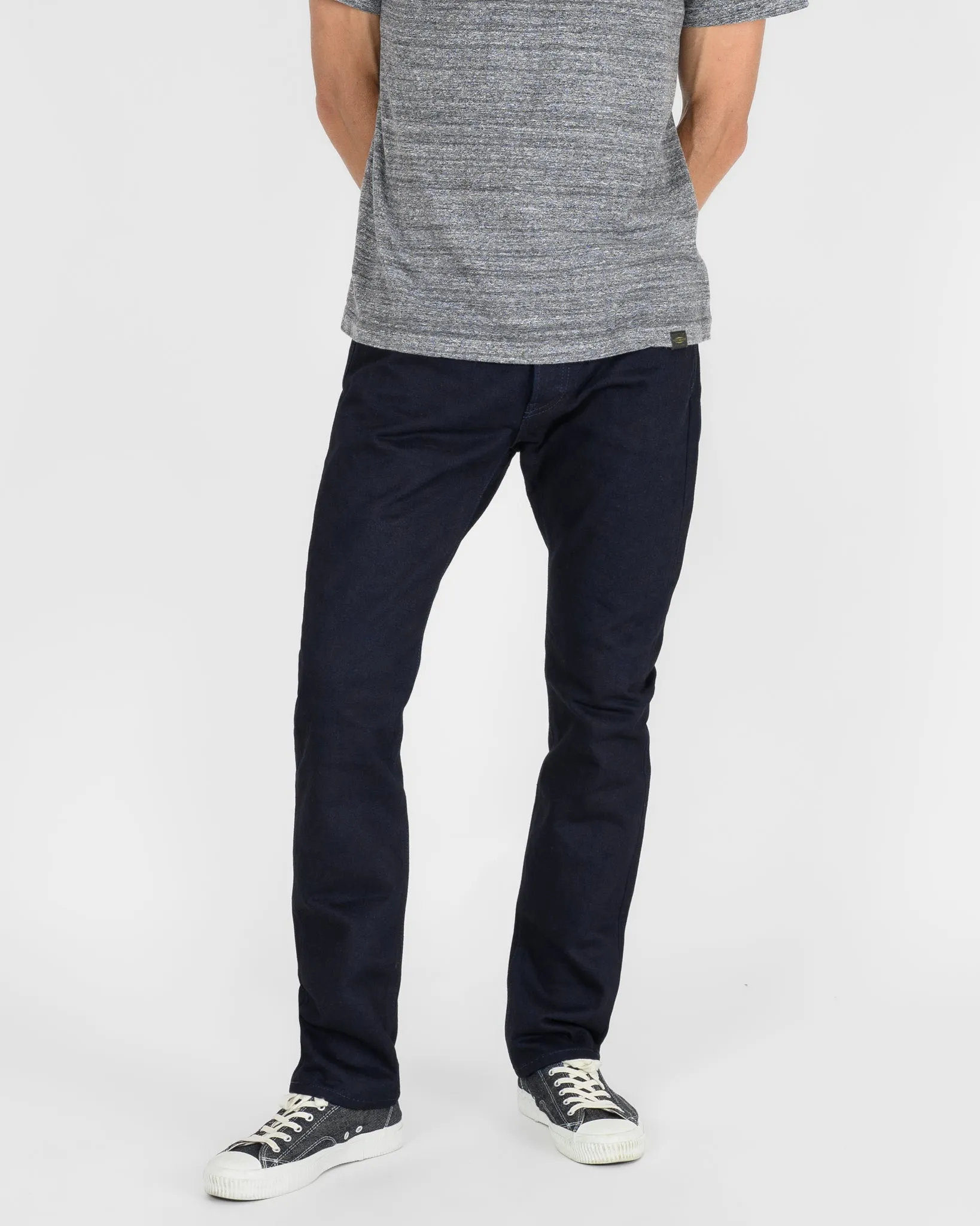 14oz Selvedge Denim Slim Tapered Cut Jeans - Indigo/Black sold by Iron Heart product image thumbnail 2