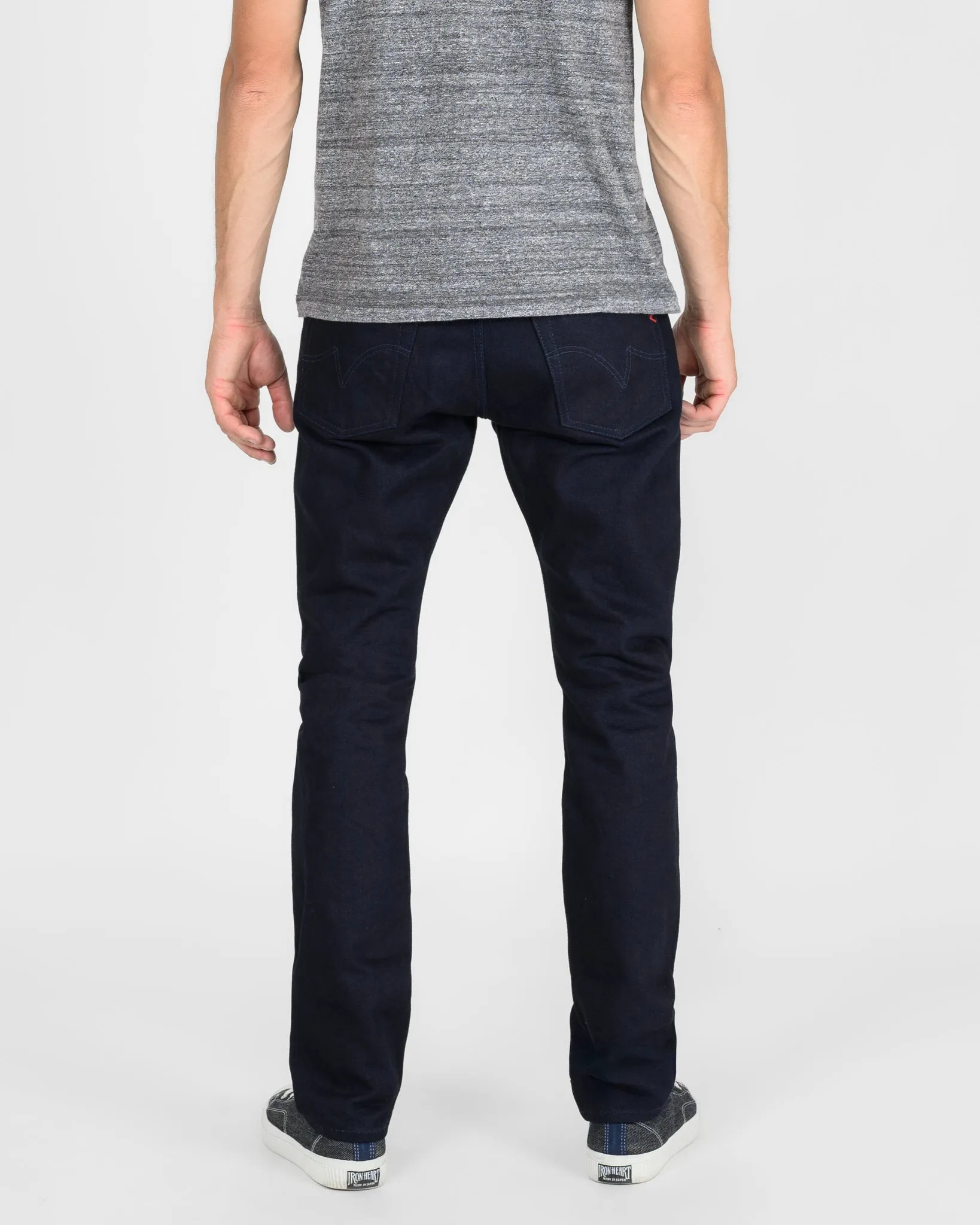 14oz Selvedge Denim Slim Tapered Cut Jeans - Indigo/Black sold by Iron Heart product image thumbnail 3