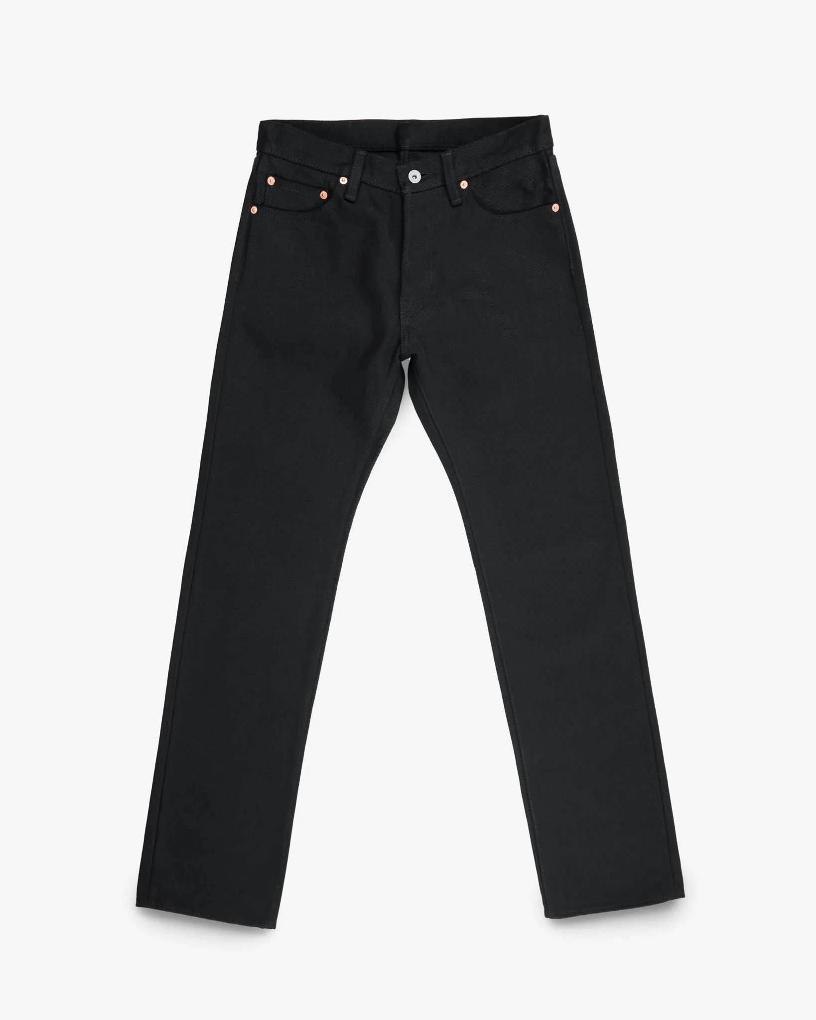 21oz Selvedge Denim Straight Cut - Superblack Non-Fade sold by Iron Heart