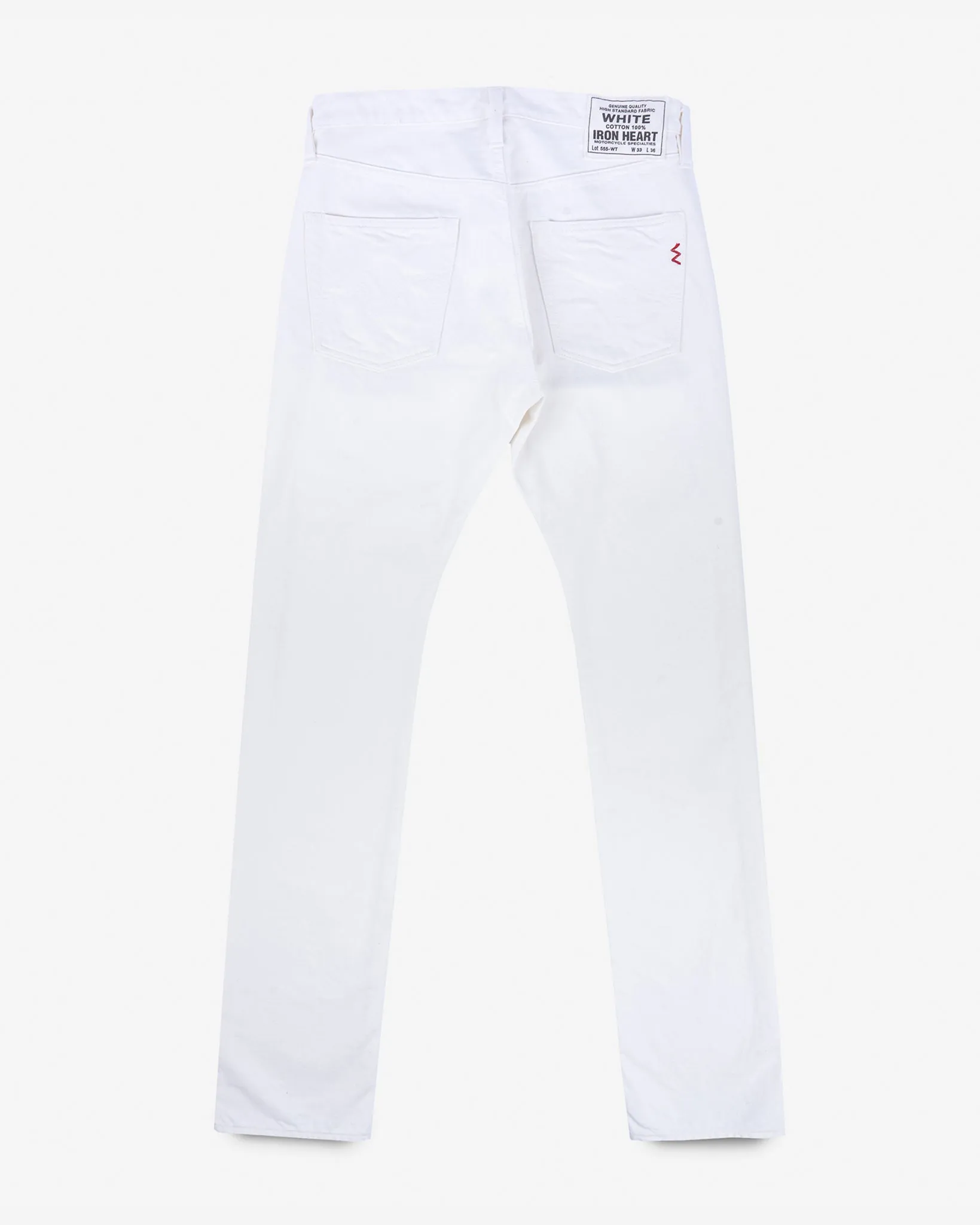13.5oz Denim Slim Cut Jeans - White (IH-555-WT) Tag 35, Hemmed to 36.8" sold by Iron Heart product image thumbnail 2