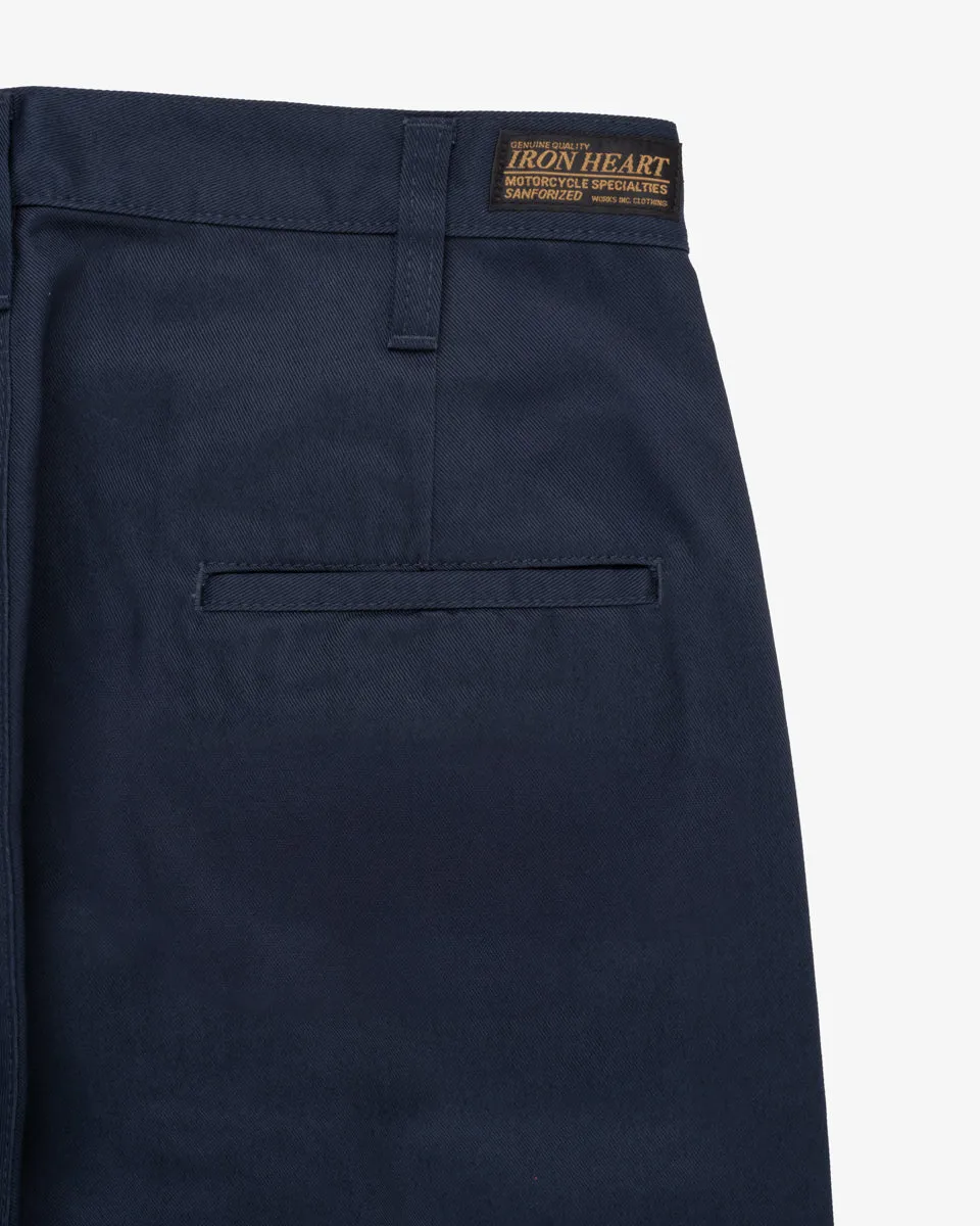 9oz Mercerised Selvedge Cotton Relaxed Tapered Cut Chinos - Navy (IH-727-NAV) Tag 29, Hemmed to 30.5" sold by Iron Heart product image thumbnail 3