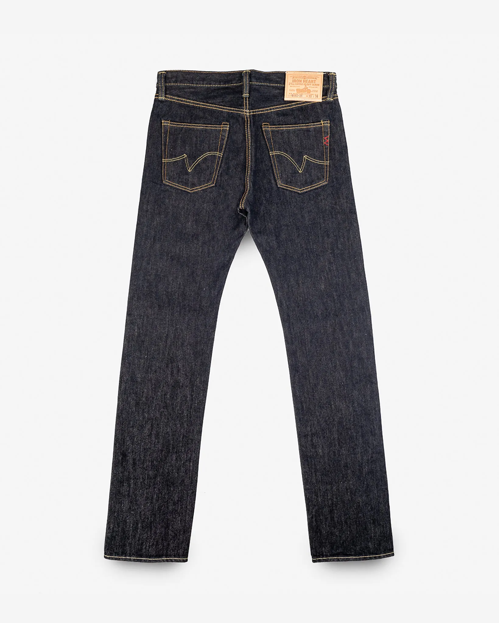 21oz Selvedge Denim Slim Straight Cut Jeans - Indigo (IH-666S-21) Tag 29, Hemmed to 34.0" sold by Iron Heart product image thumbnail 2