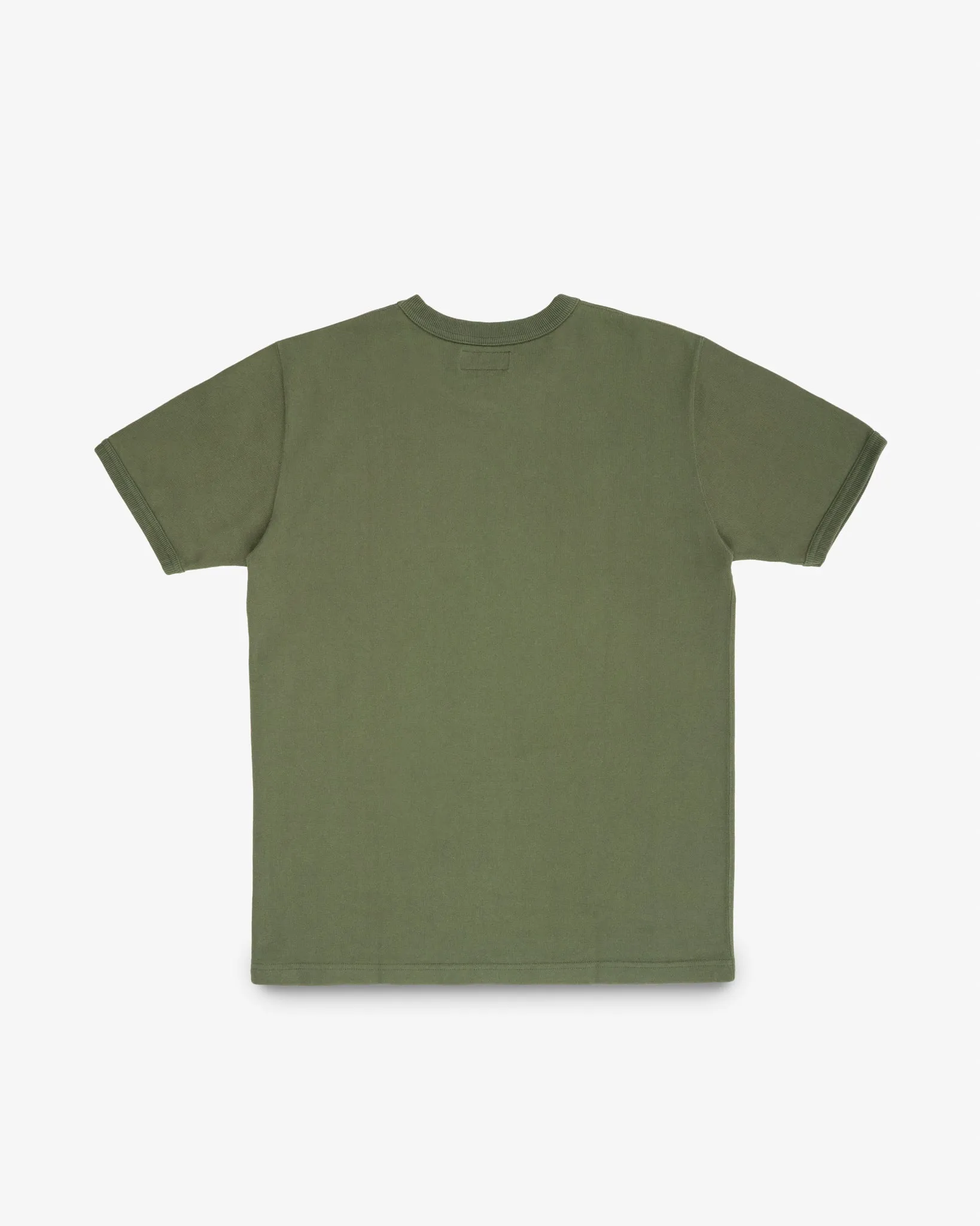 11oz Cotton Knit Crew Neck T-Shirt - Olive sold by Iron Heart product image thumbnail 5