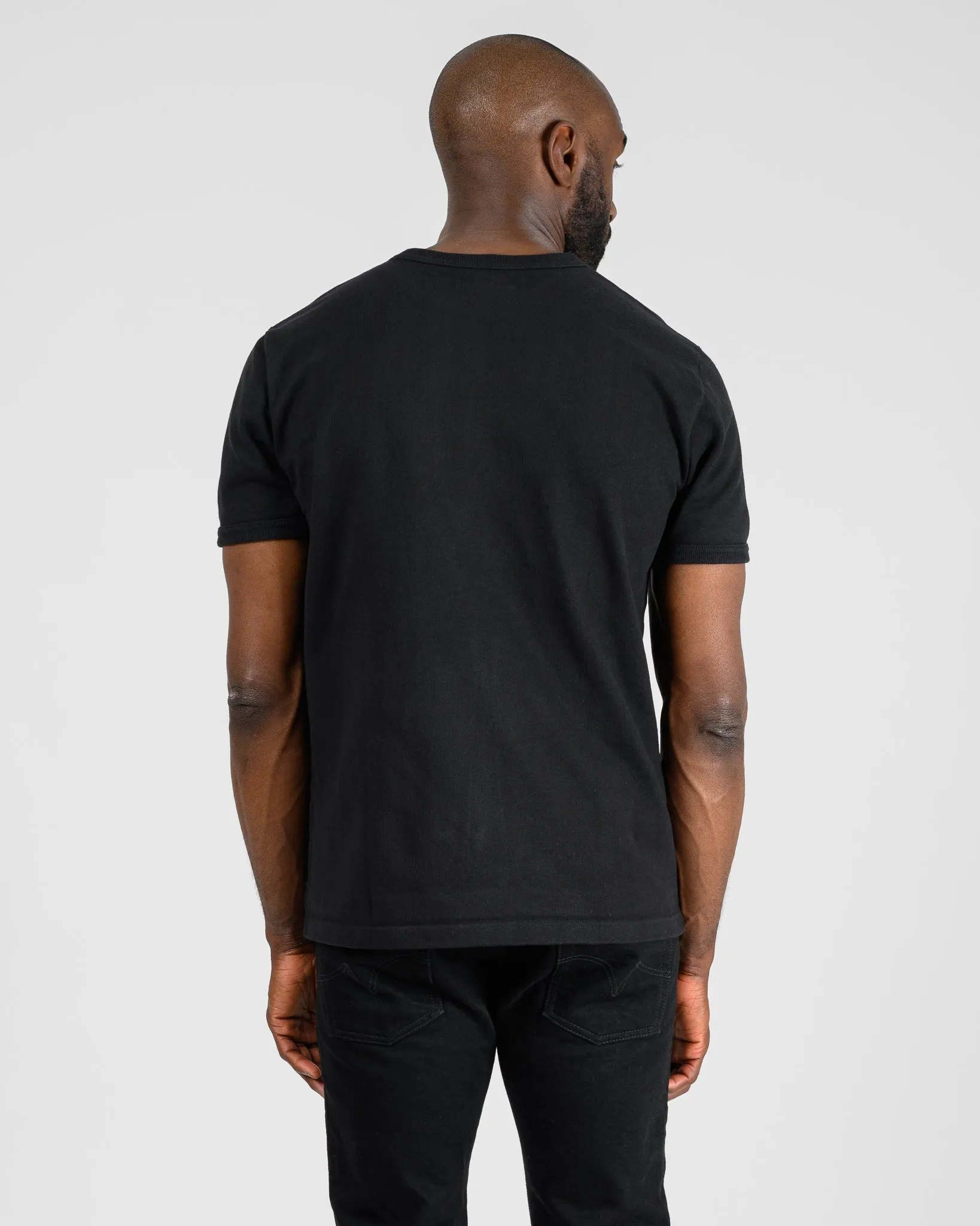 11oz Cotton Knit Crew Neck T-Shirt - Black sold by Iron Heart product image thumbnail 3