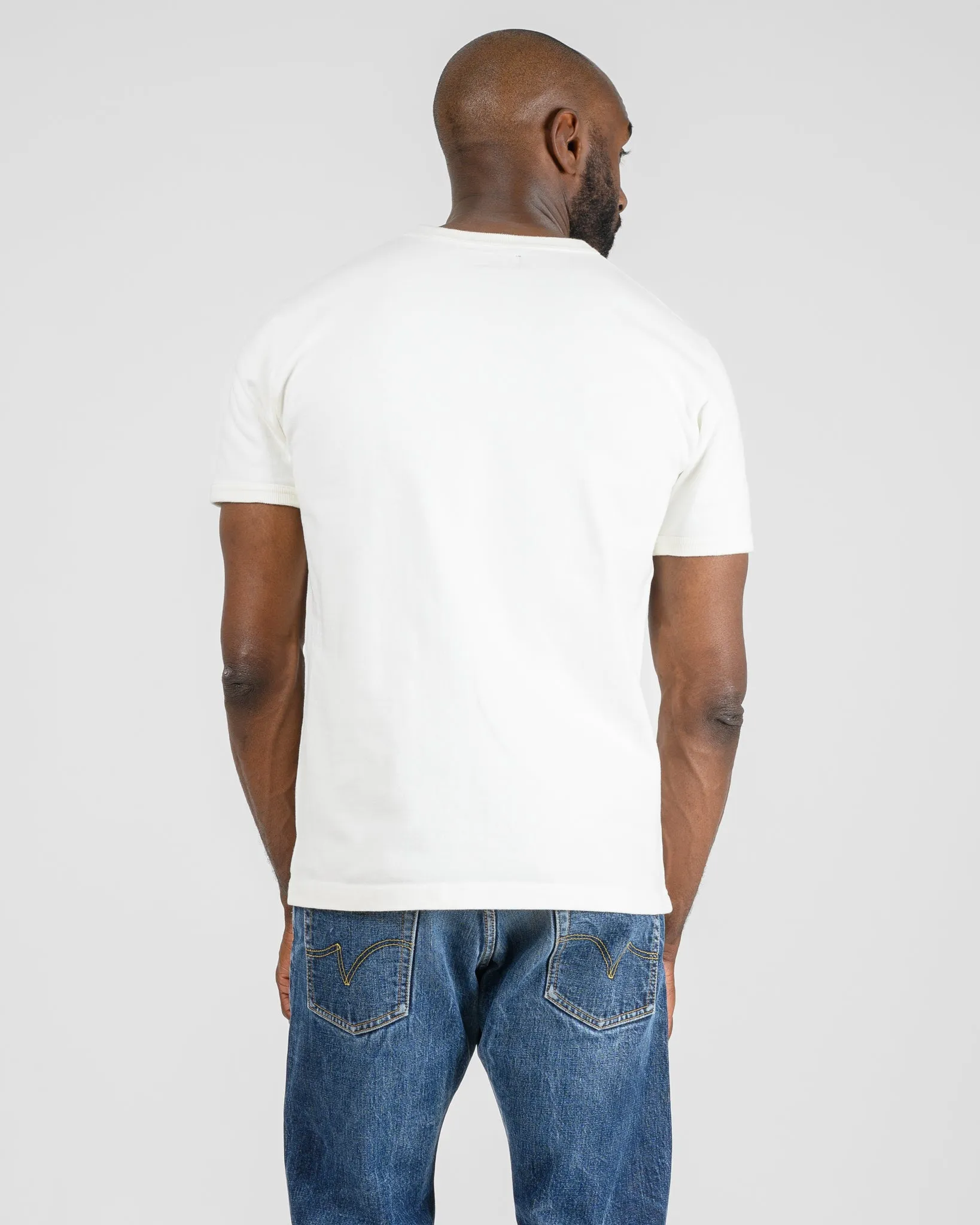 11oz Cotton Knit Crew Neck T-Shirt - White sold by Iron Heart product image thumbnail 3