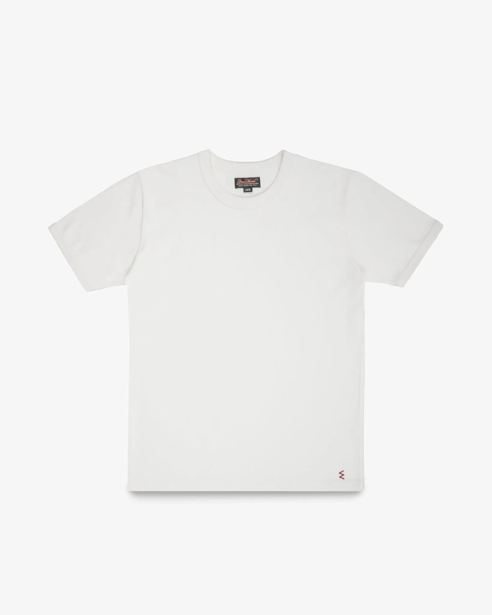 11oz Cotton Knit Crew Neck T-Shirt - White sold by Iron Heart