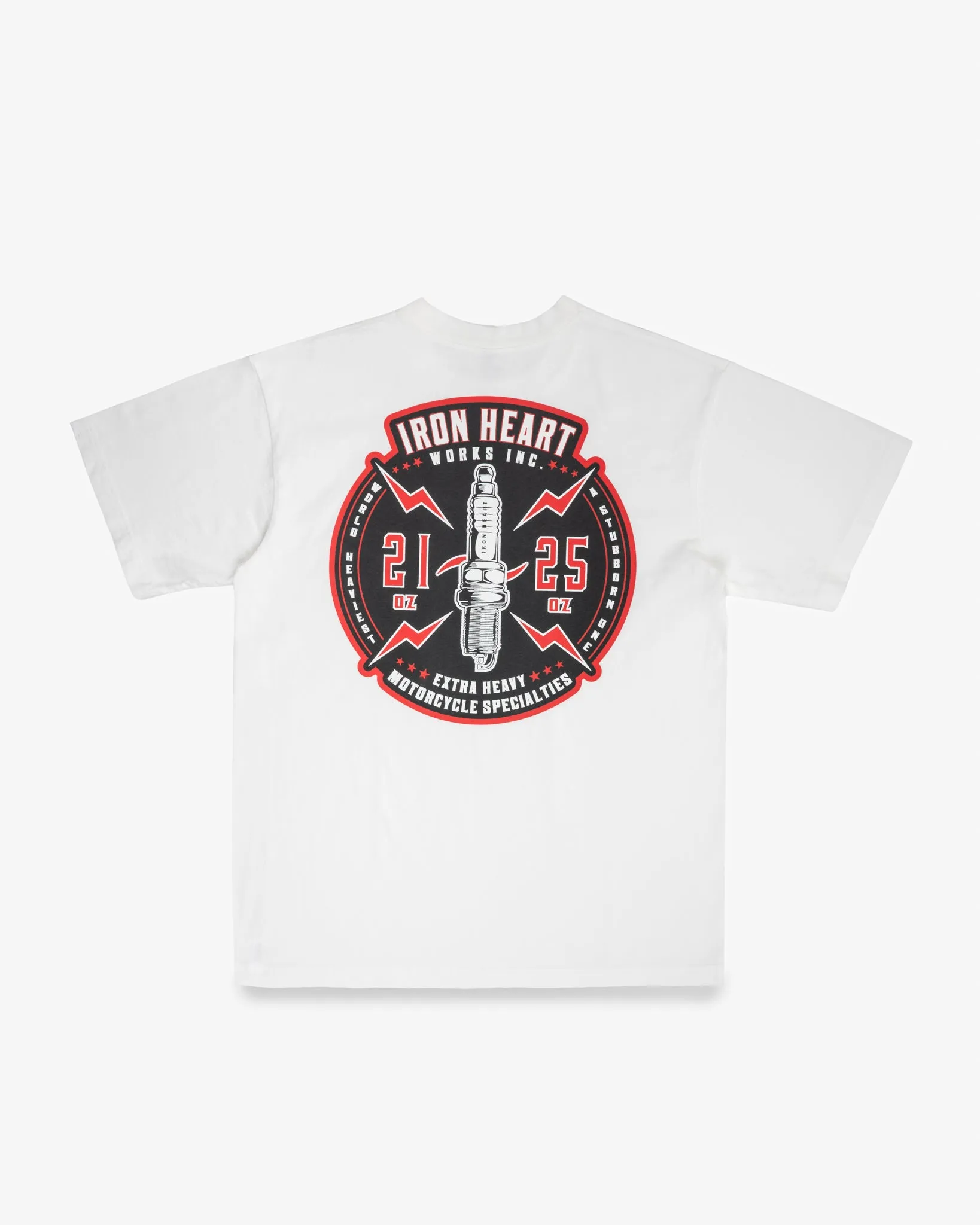 7.5oz Printed Loopwheel Crew Neck T-Shirt - White sold by Iron Heart product image thumbnail 5