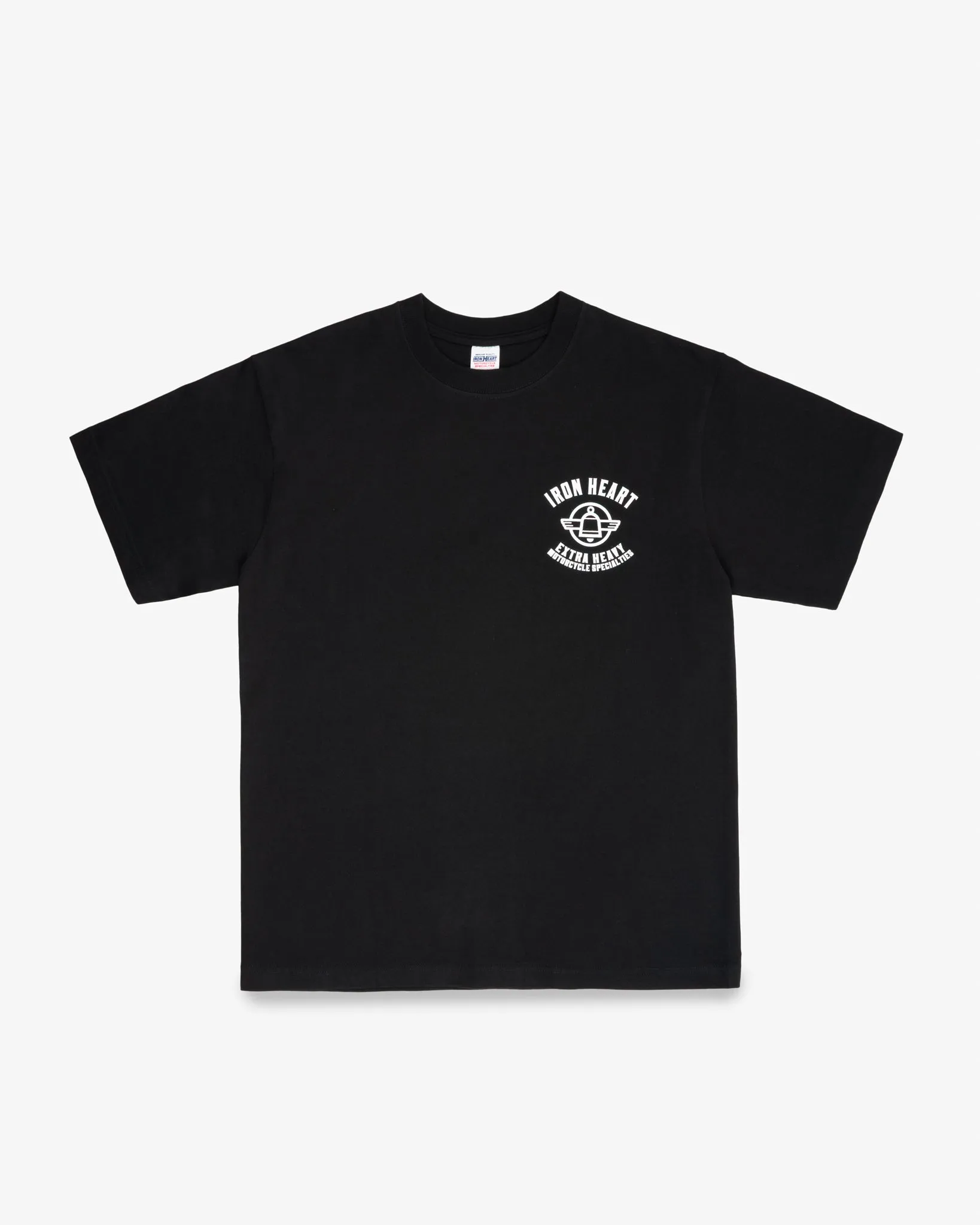 7.5oz Printed Loopwheel Crew Neck T-Shirt - Black sold by Iron Heart