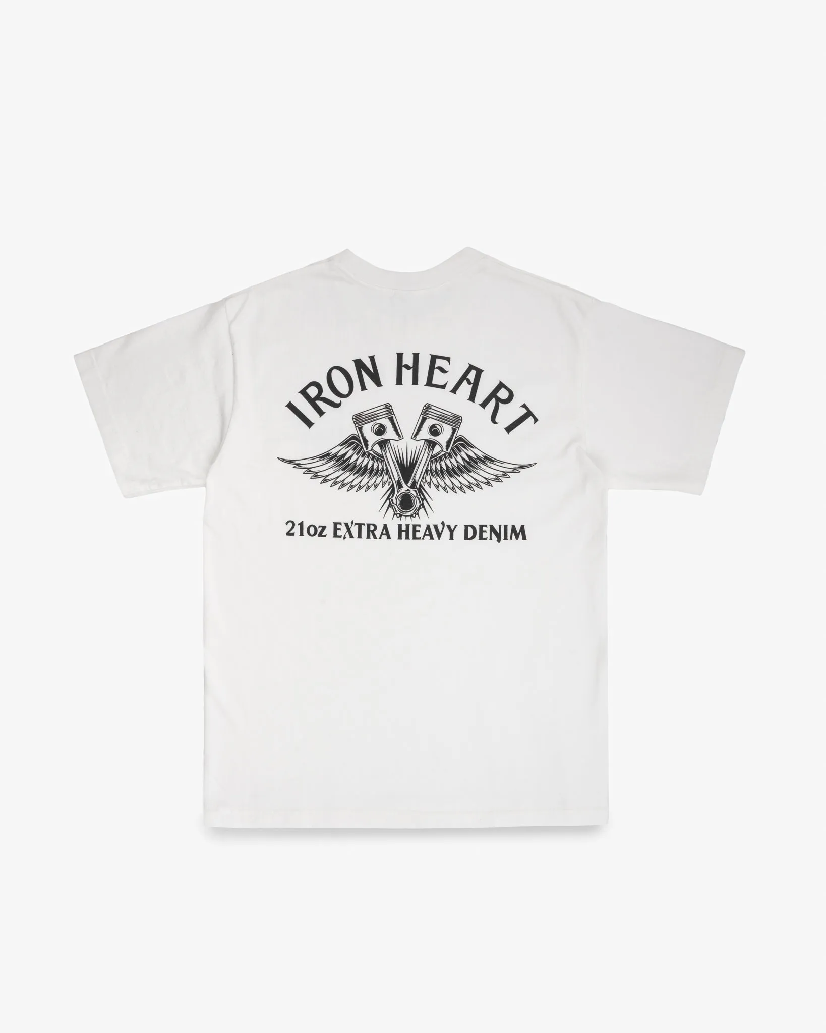 7.5oz Printed Loopwheel Crew Neck T-Shirt - White sold by Iron Heart product image thumbnail 5