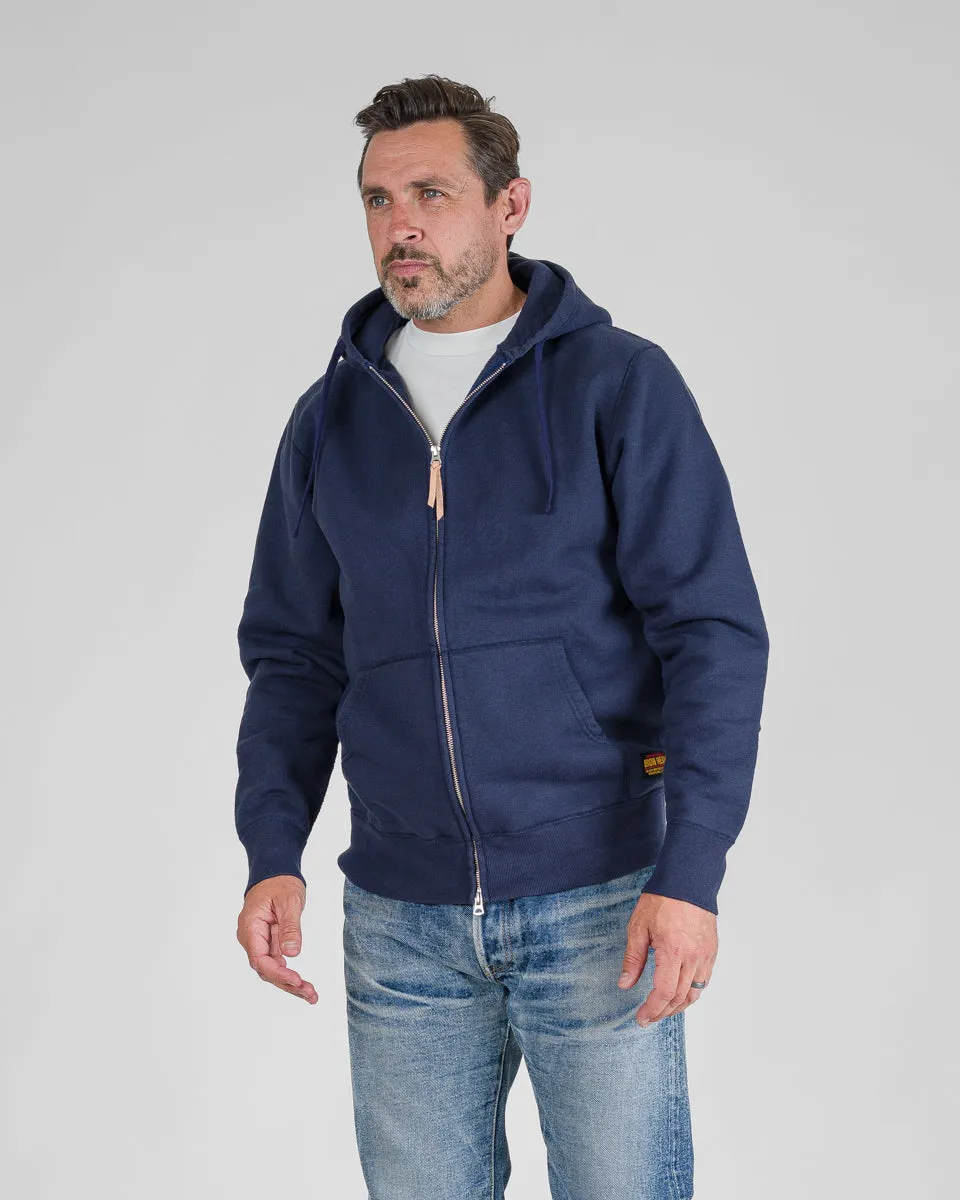 14oz Ultra Heavyweight Loopwheel Cotton Zip Up Hoodie - Navy sold by Iron Heart product image thumbnail 2