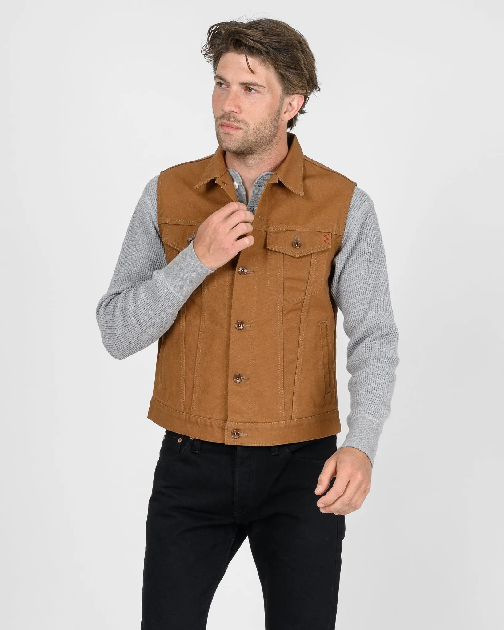 17oz Duck Modified Type III Vest - Brown sold by Iron Heart product image thumbnail 2