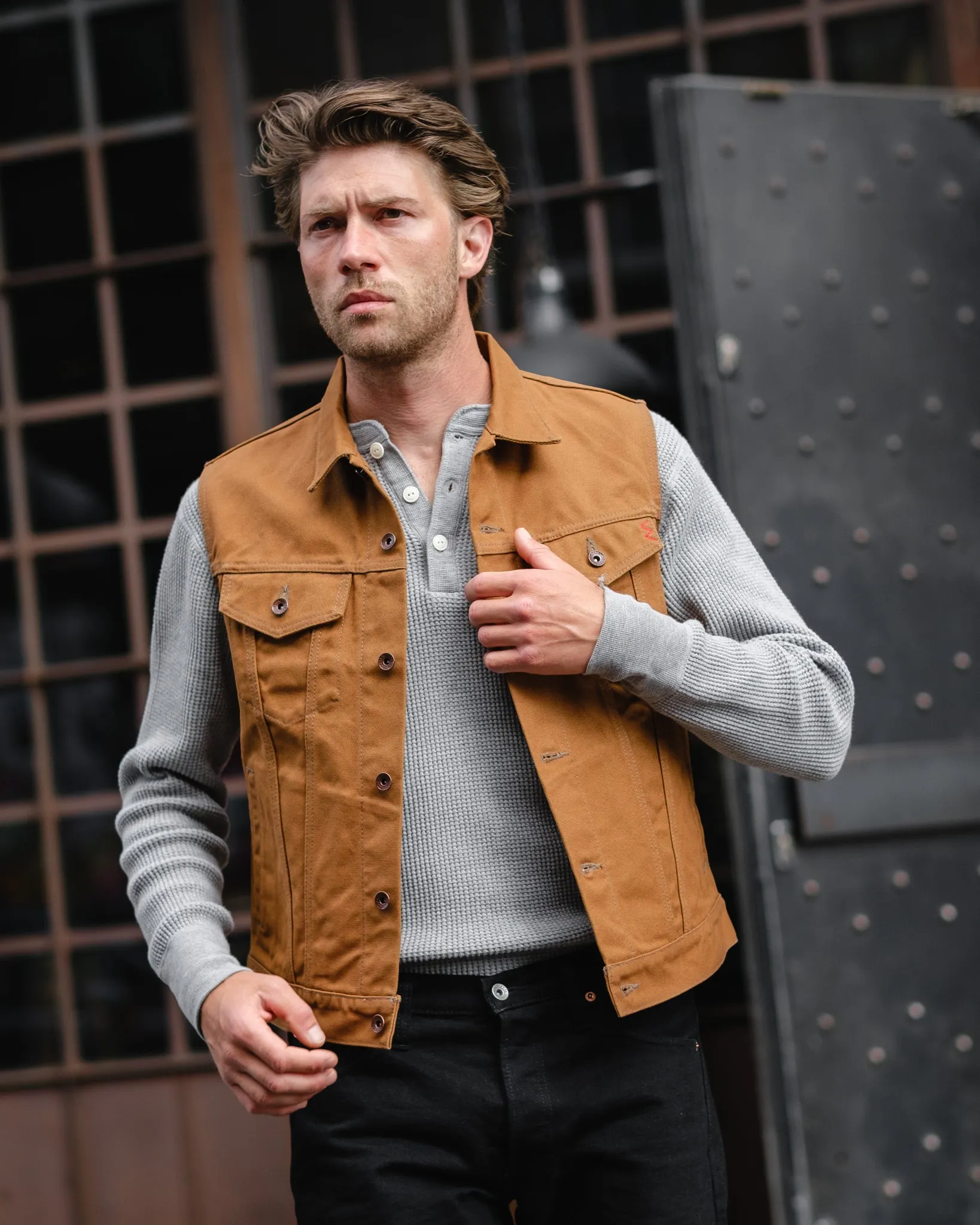 17oz Duck Modified Type III Vest - Brown sold by Iron Heart product image thumbnail 4