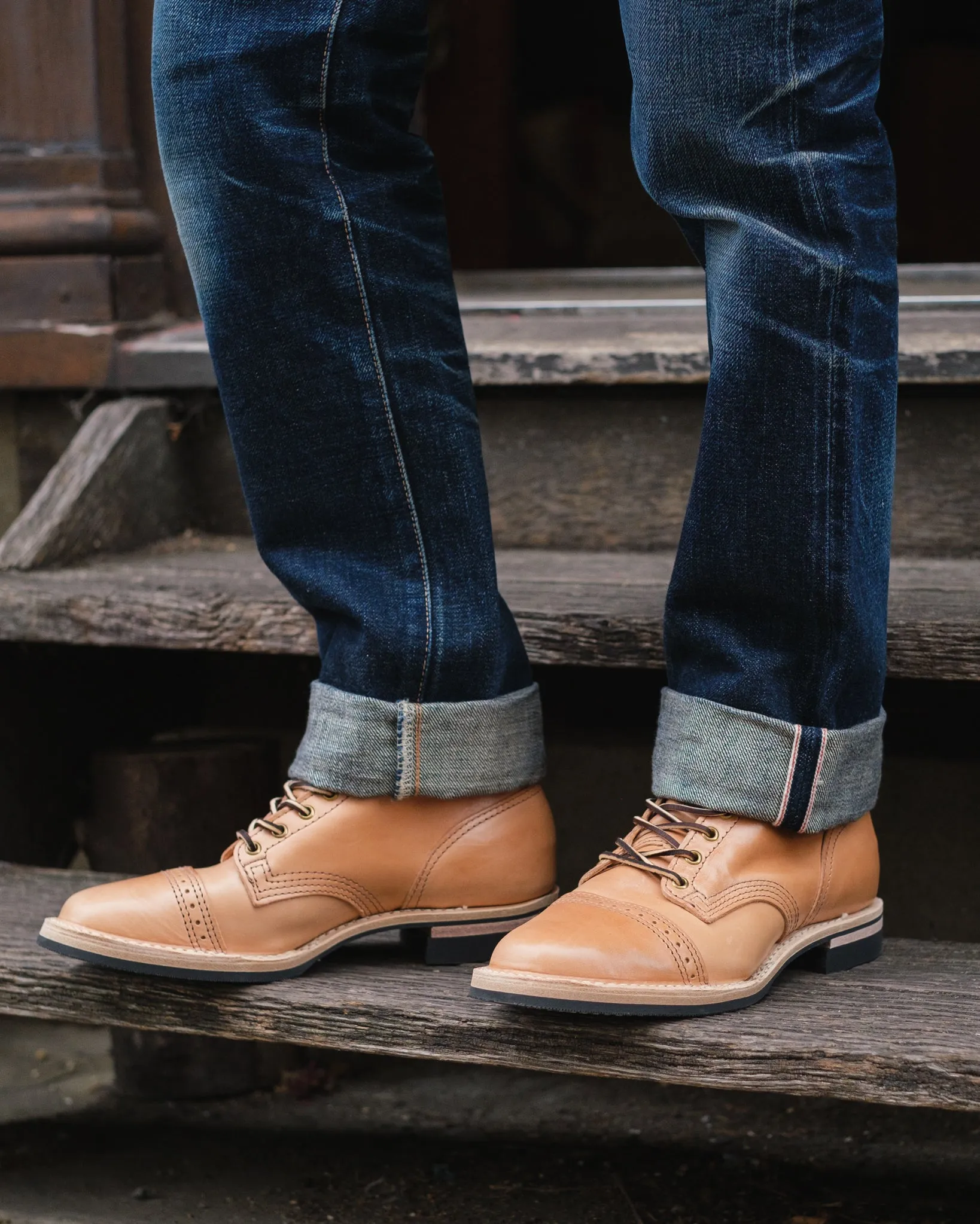 Iron Heart Int'l x Wesco® 7" Toe Cap Boot - The "Guildsman" - Natural Horsehide sold by Iron Heart product image thumbnail 2