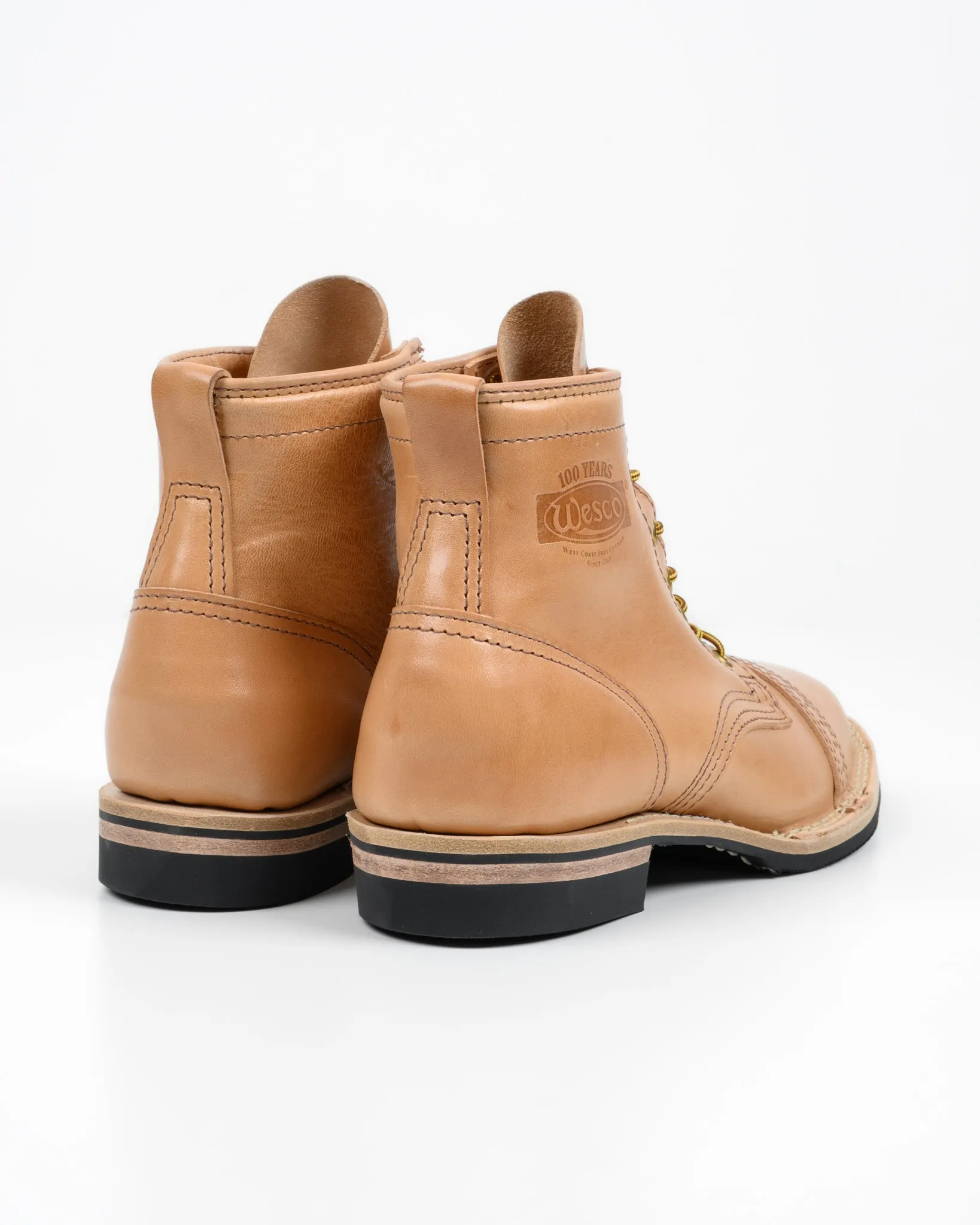 Iron Heart Int'l x Wesco® 7" Toe Cap Boot - The "Guildsman" - Natural Horsehide sold by Iron Heart product image thumbnail 3