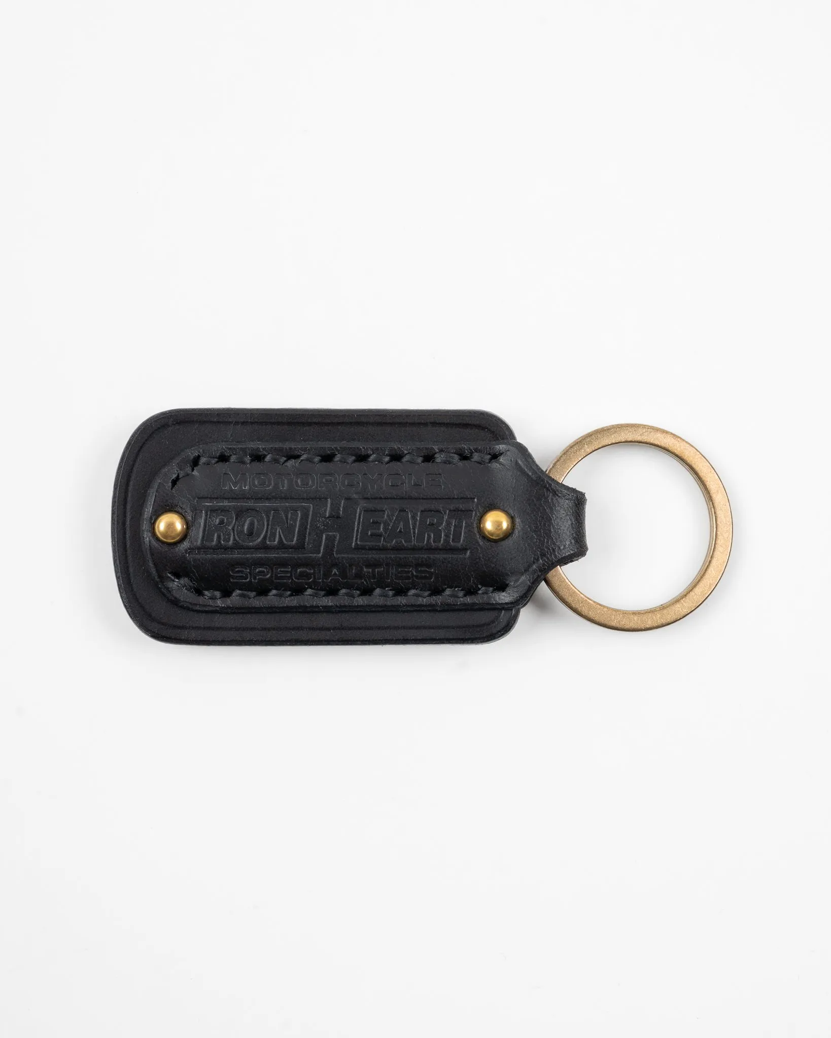 Buttero Leather Key Ring w/Embossed Iron Heart Logo - Black sold by Iron Heart